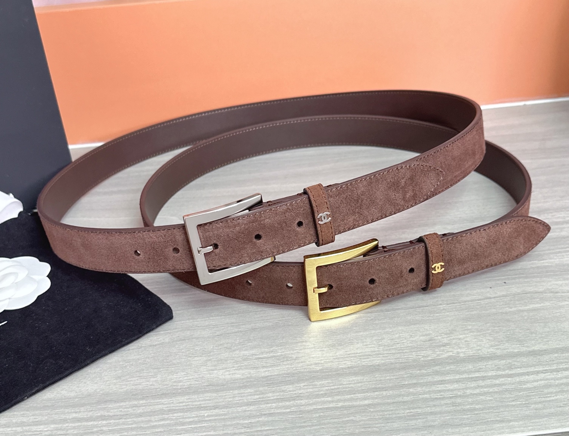 💥💥💥3.0cm香奈儿腰带，磨砂皮双面头层牛皮，长度：75.80.85.90.95.100.105.11