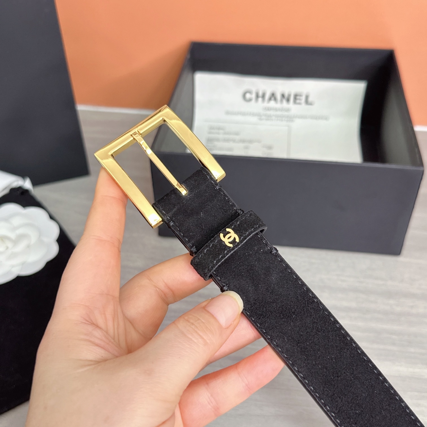 💥💥💥3.0cm香奈儿腰带，磨砂皮双面头层牛皮，长度：75.80.85.90.95.100.105.11