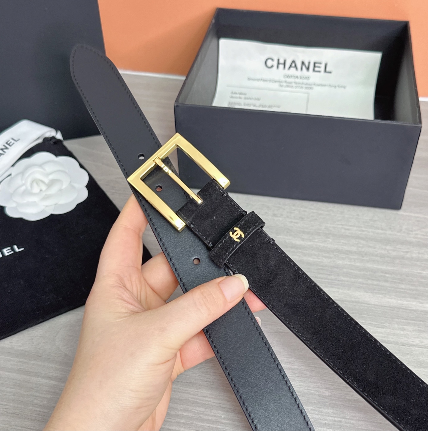 💥💥💥3.0cm香奈儿腰带，磨砂皮双面头层牛皮，长度：75.80.85.90.95.100.105.11