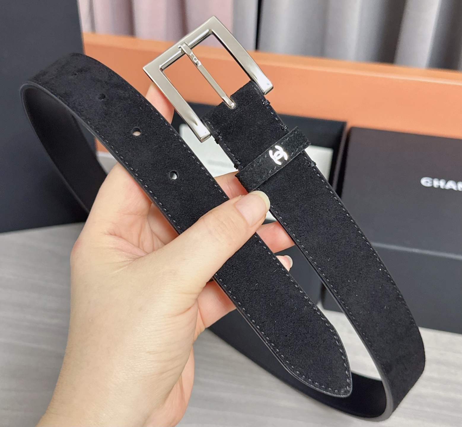 💥💥💥3.0cm香奈儿腰带，磨砂皮双面头层牛皮，长度：75.80.85.90.95.100.105.11