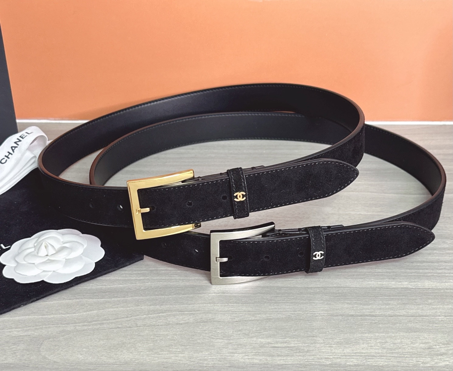 💥💥💥3.0cm香奈儿腰带，磨砂皮双面头层牛皮，长度：75.80.85.90.95.100.105.11