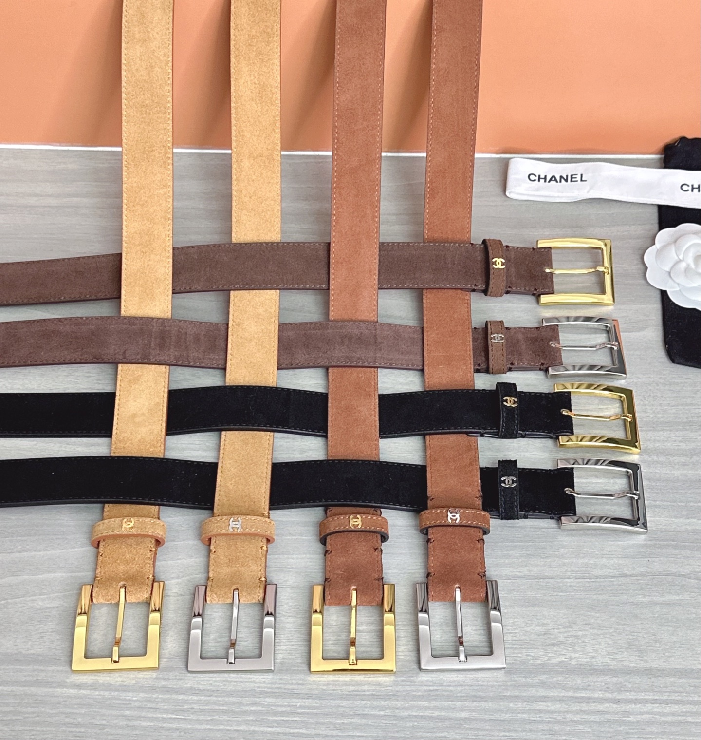 💥💥💥3.0cm香奈儿腰带，磨砂皮双面头层牛皮，长度：75.80.85.90.95.100.105.11