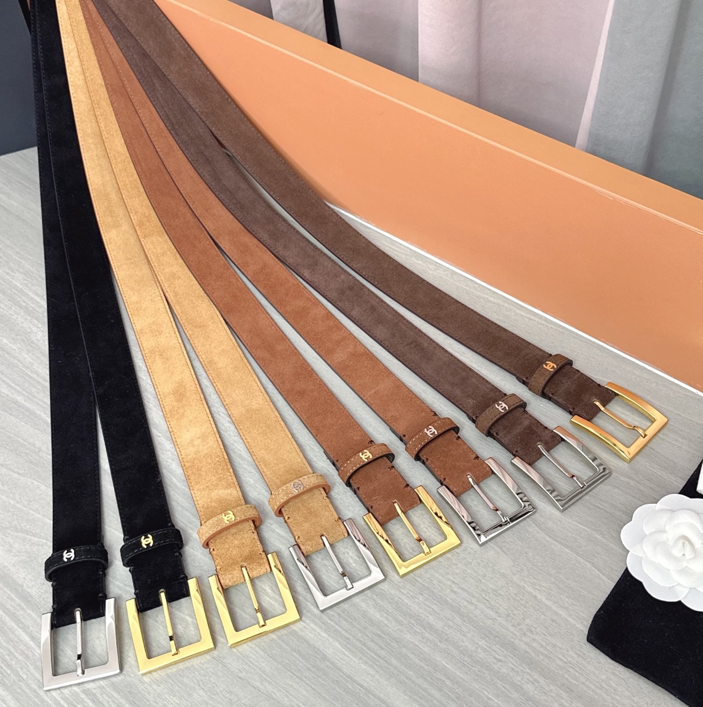 💥💥💥3.0cm香奈儿腰带，磨砂皮双面头层牛皮，长度：75.80.85.90.95.100.105.11