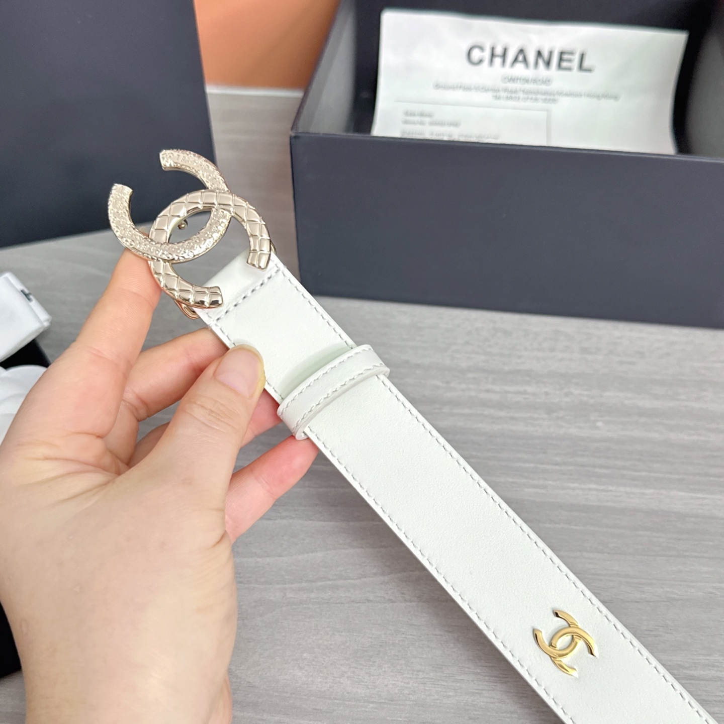 💥💥💥3.0cm香奈儿腰带，头层进口牛皮，长度：75.80.85.90.95.100.105欧，浅金铜五