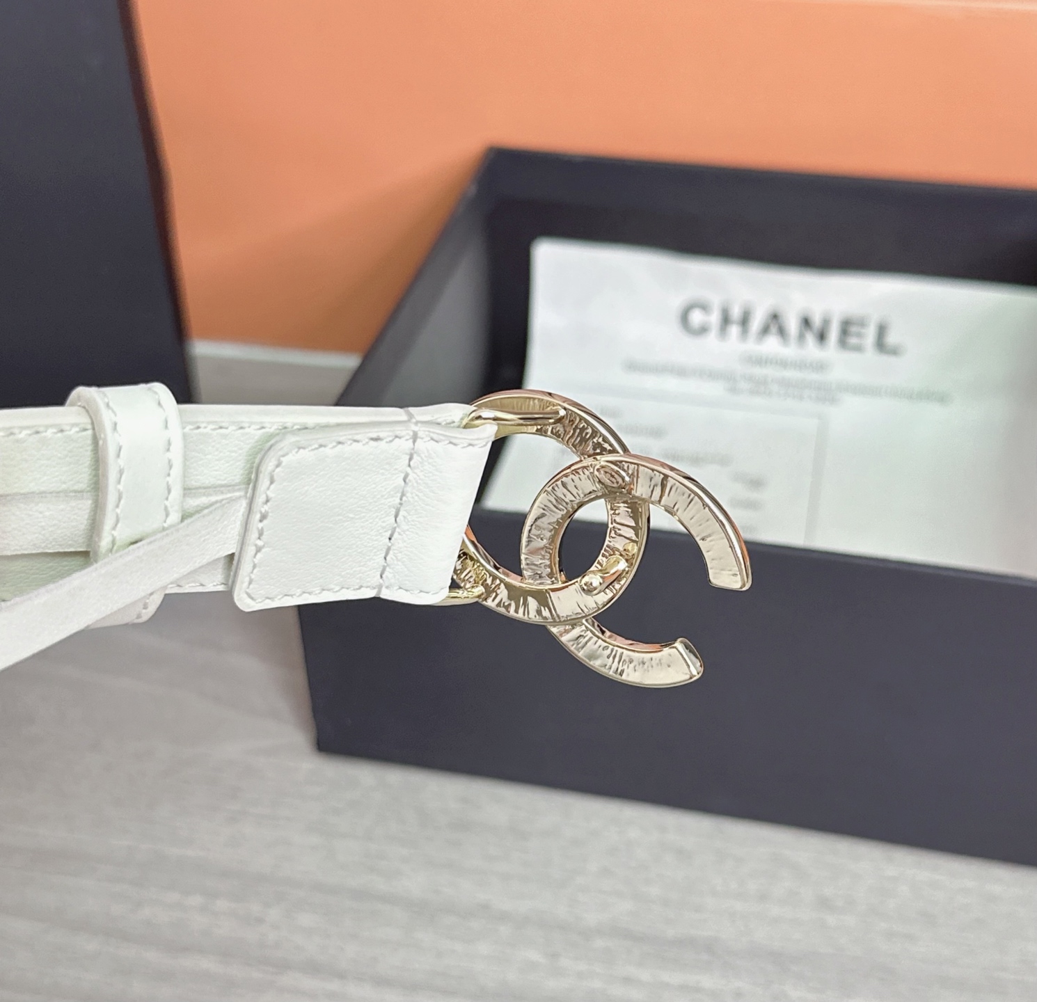 💥💥💥3.0cm香奈儿腰带，头层进口牛皮，长度：75.80.85.90.95.100.105欧，浅金铜五