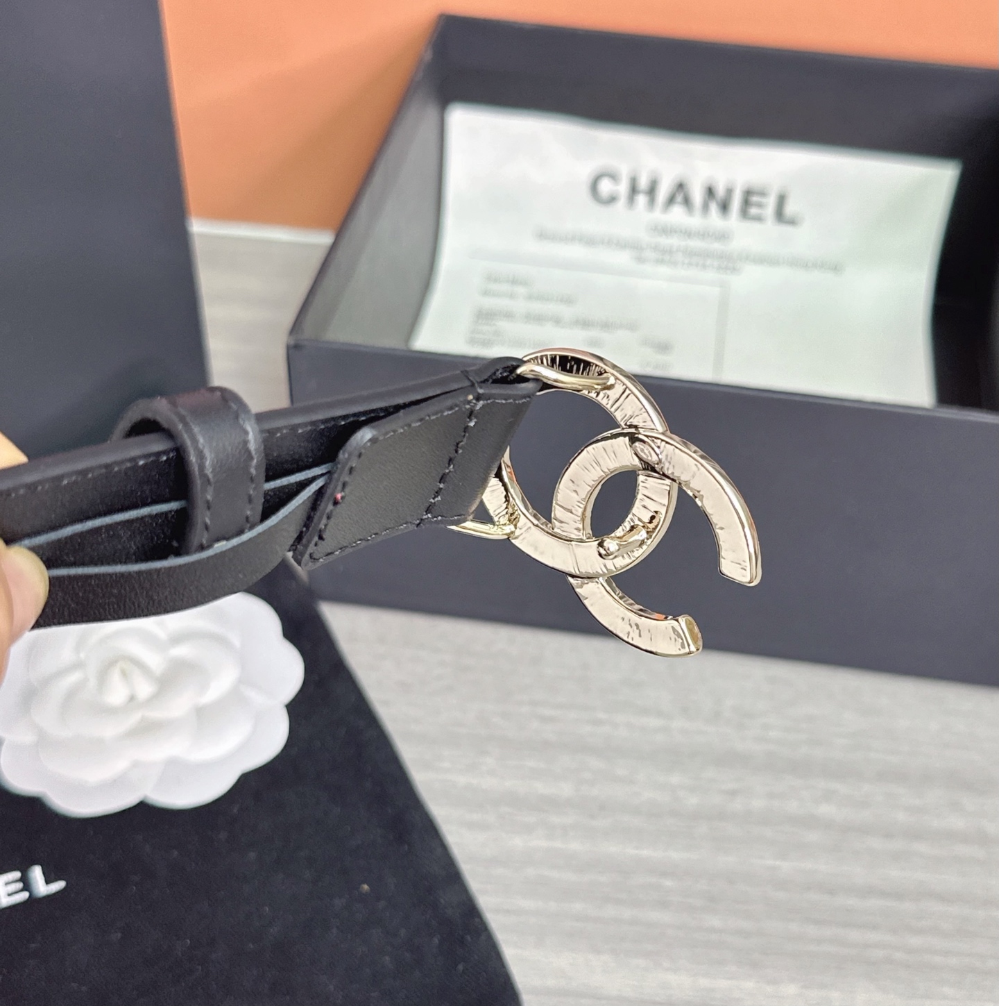 💥💥💥3.0cm香奈儿腰带，头层进口牛皮，长度：75.80.85.90.95.100.105欧，浅金铜五