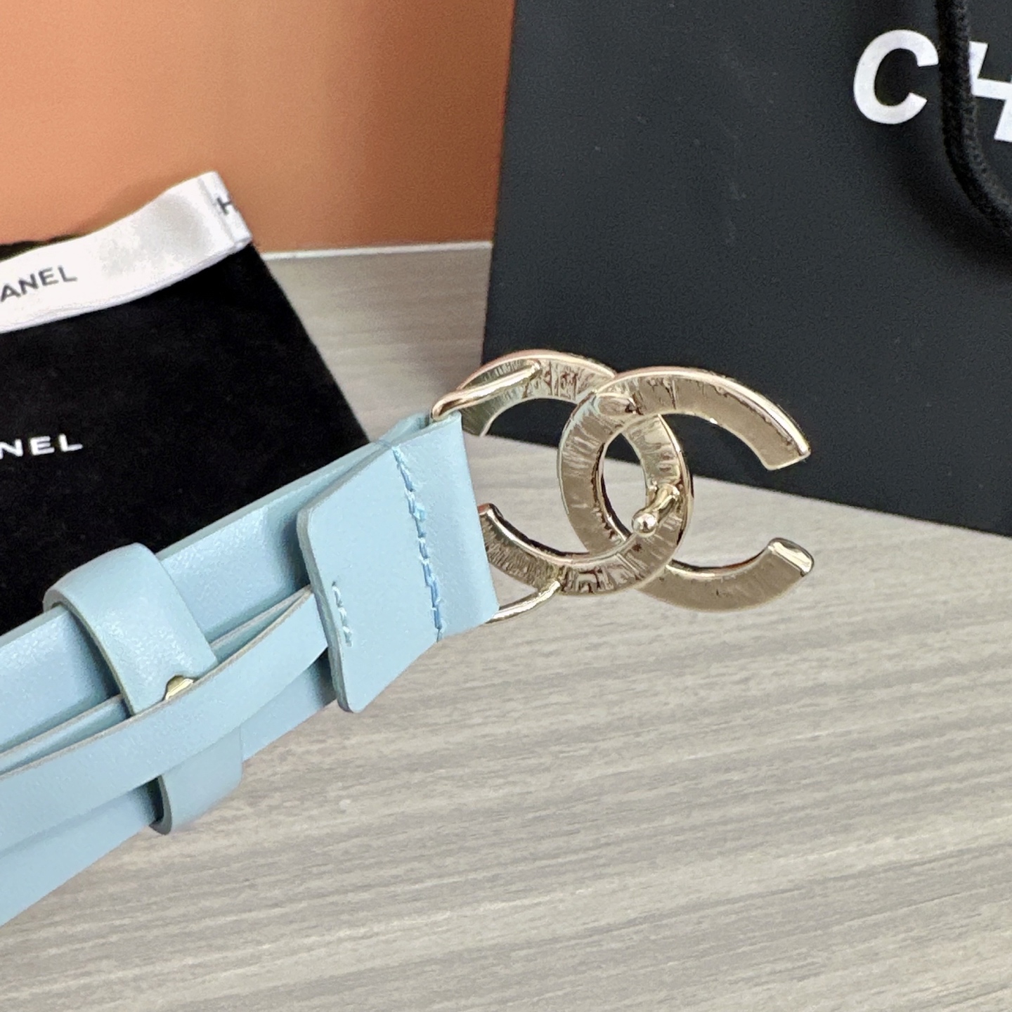 💥💥💥3.0cm香奈儿腰带，头层进口牛皮，长度：75.80.85.90.95.100.105欧，浅金铜五