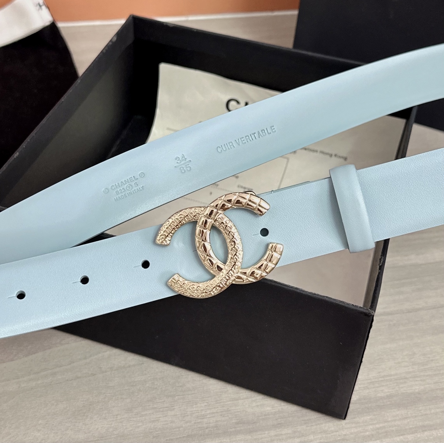 💥💥💥3.0cm香奈儿腰带，头层进口牛皮，长度：75.80.85.90.95.100.105欧，浅金铜五