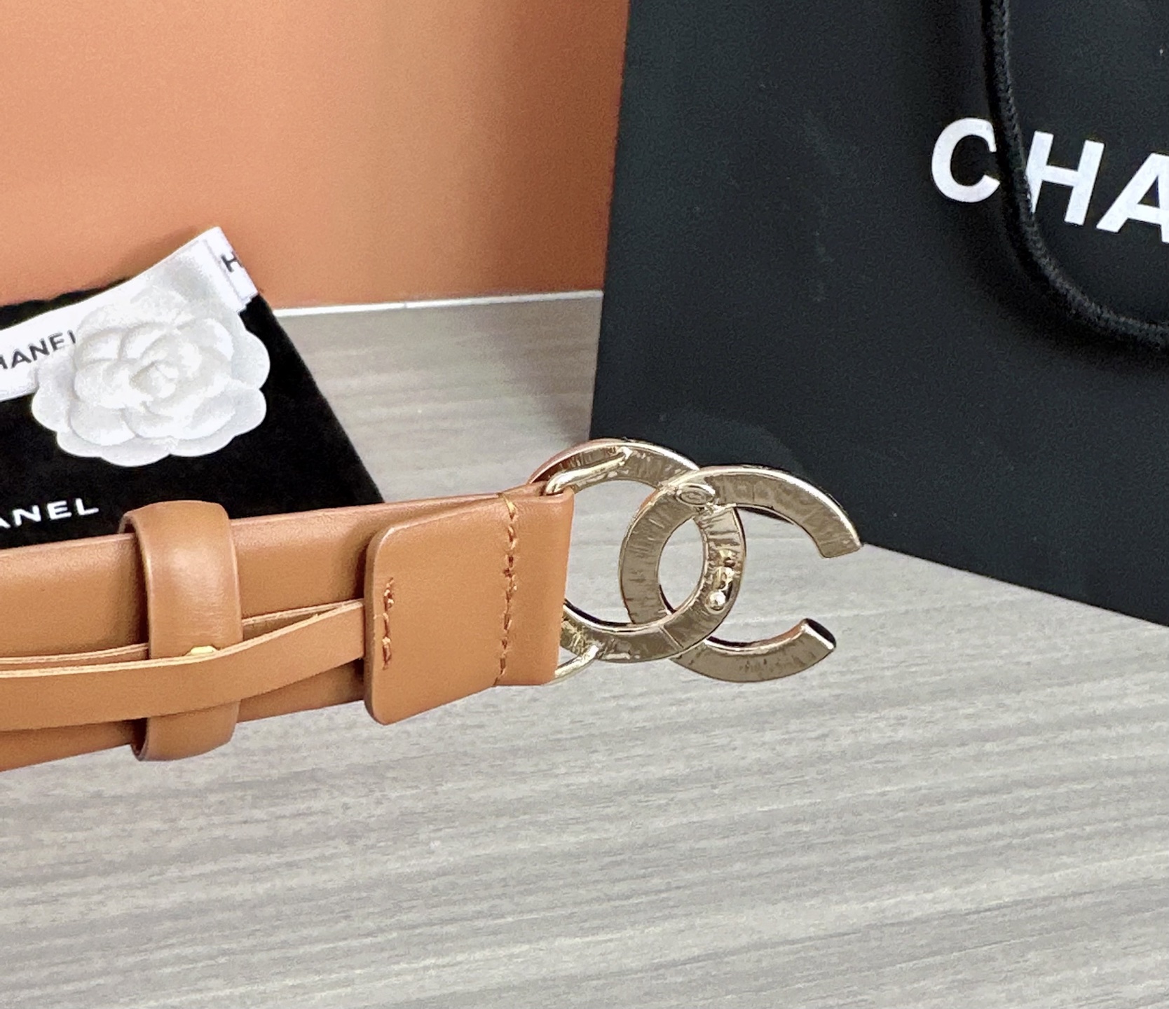 💥💥💥3.0cm香奈儿腰带，头层进口牛皮，长度：75.80.85.90.95.100.105欧，浅金铜五