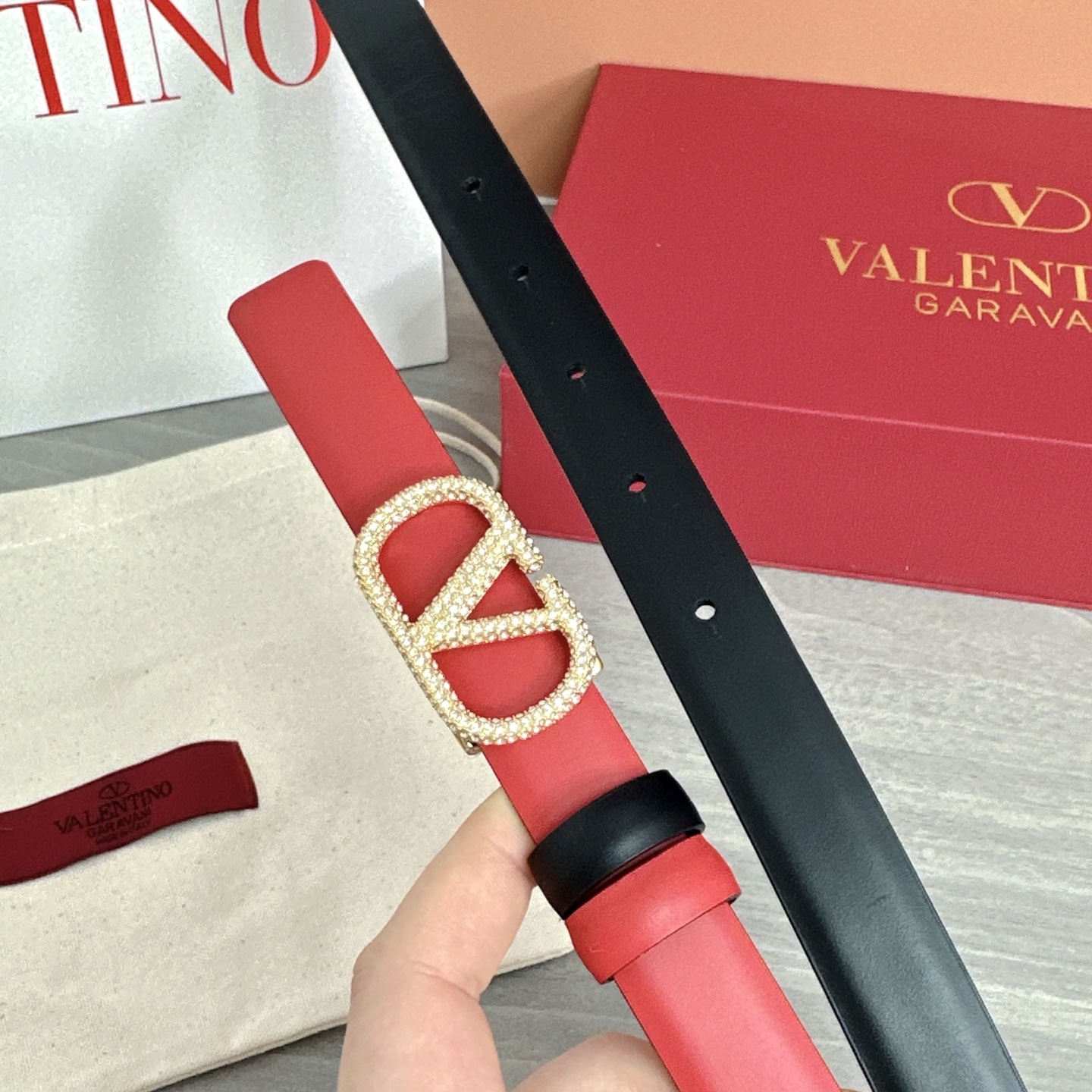 💥💥💥2.0cm华伦天奴腰带，双面头层牛皮，长度：75.80.85.90.95.100欧，铜五金扣原版开