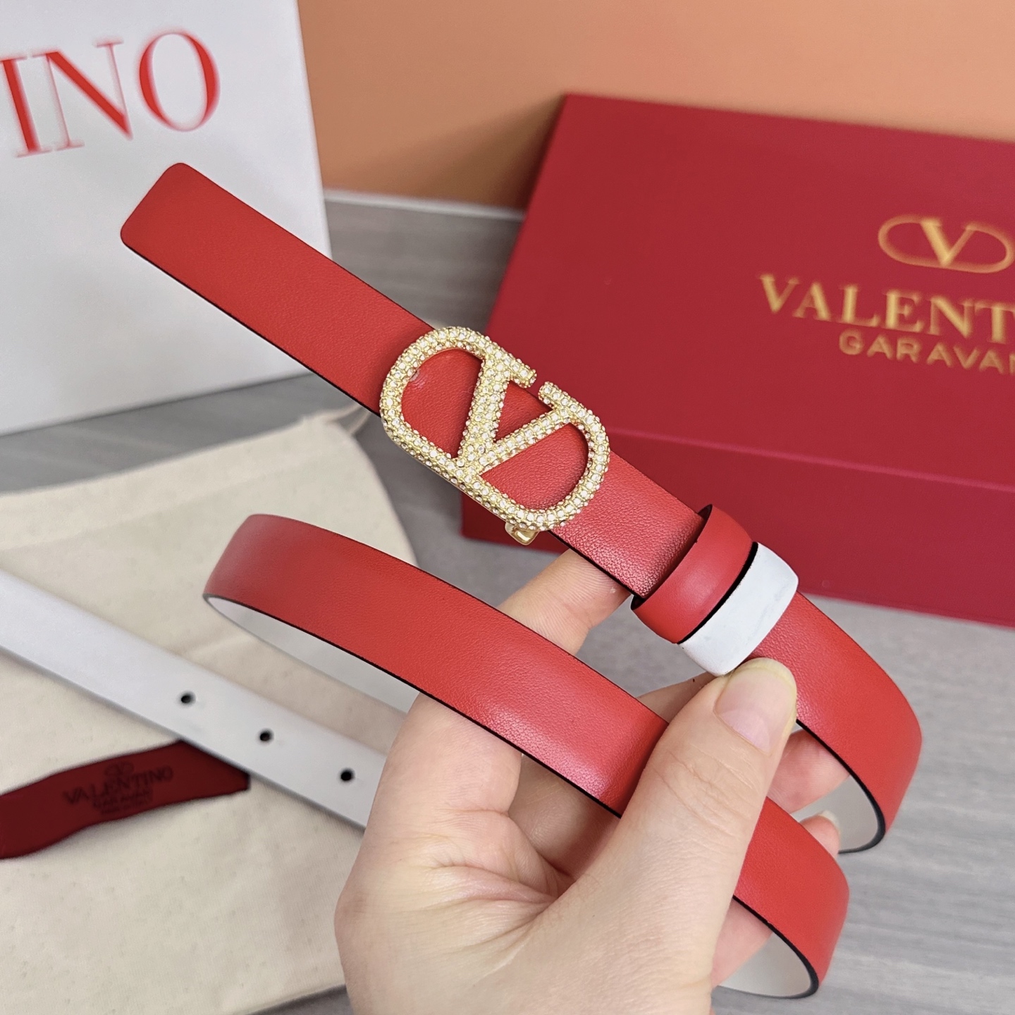 💥💥💥2.0cm华伦天奴腰带，双面头层牛皮，长度：75.80.85.90.95.100欧，铜五金扣原版开