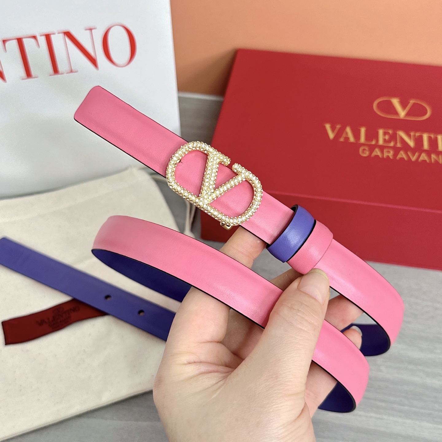 💥💥💥2.0cm华伦天奴腰带，双面头层牛皮，长度：75.80.85.90.95.100欧，铜五金扣原版开