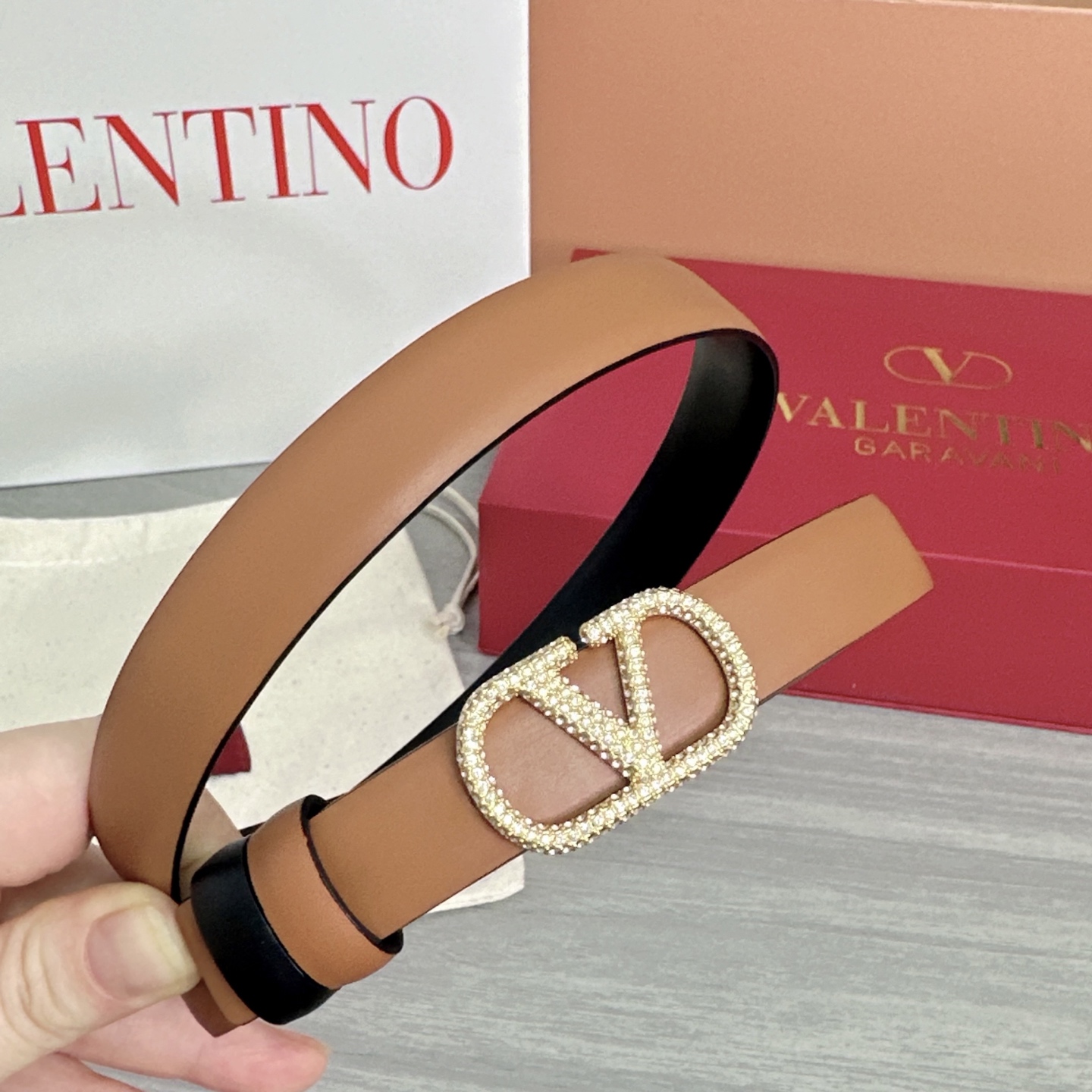 💥💥💥2.0cm华伦天奴腰带，双面头层牛皮，长度：75.80.85.90.95.100欧，铜五金扣原版开