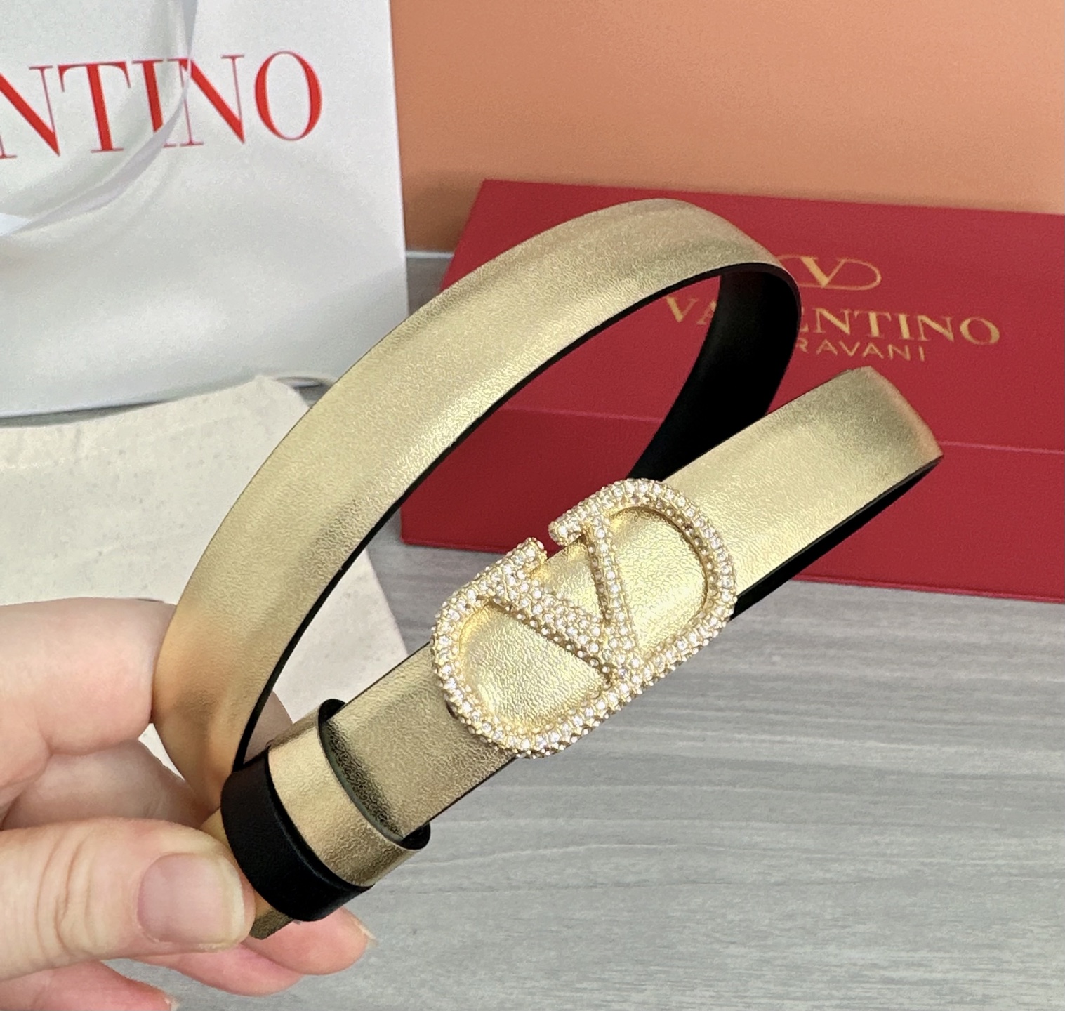 💥💥💥2.0cm华伦天奴腰带，双面头层牛皮，长度：75.80.85.90.95.100欧，铜五金扣原版开