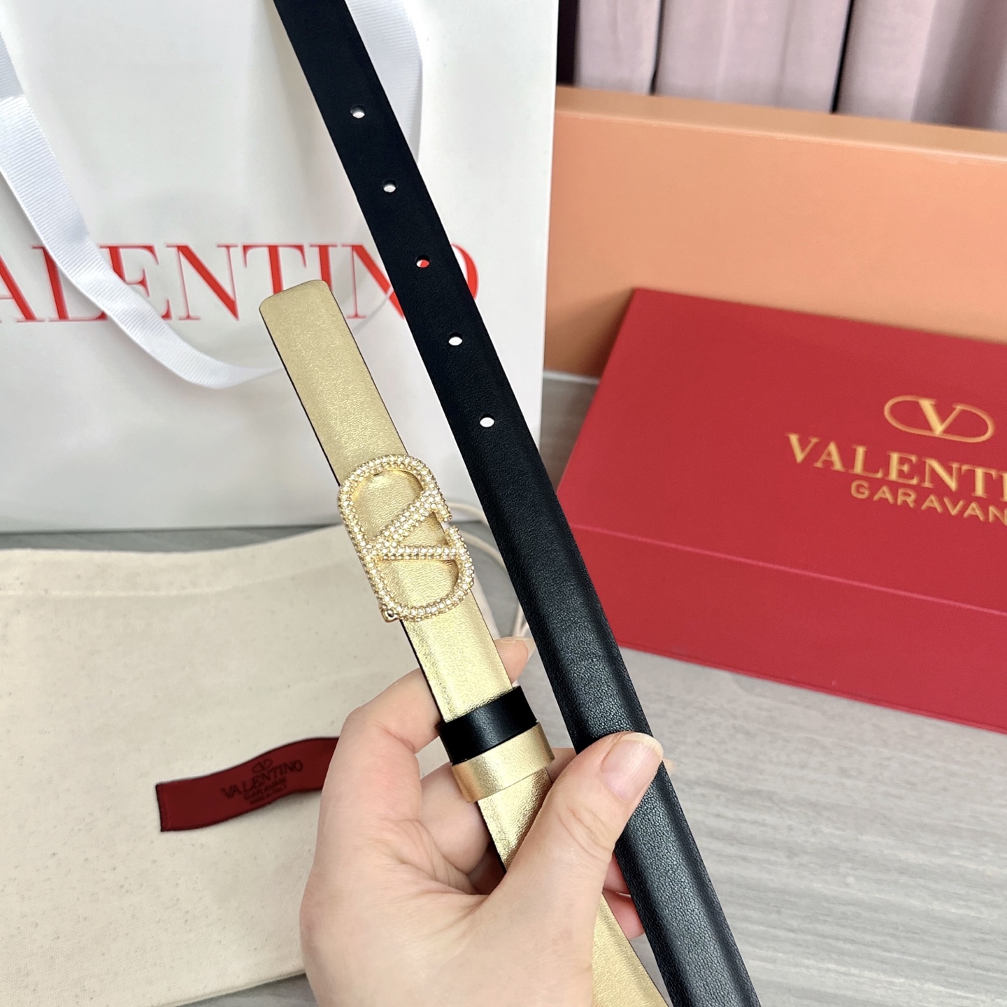 💥💥💥2.0cm华伦天奴腰带，双面头层牛皮，长度：75.80.85.90.95.100欧，铜五金扣原版开