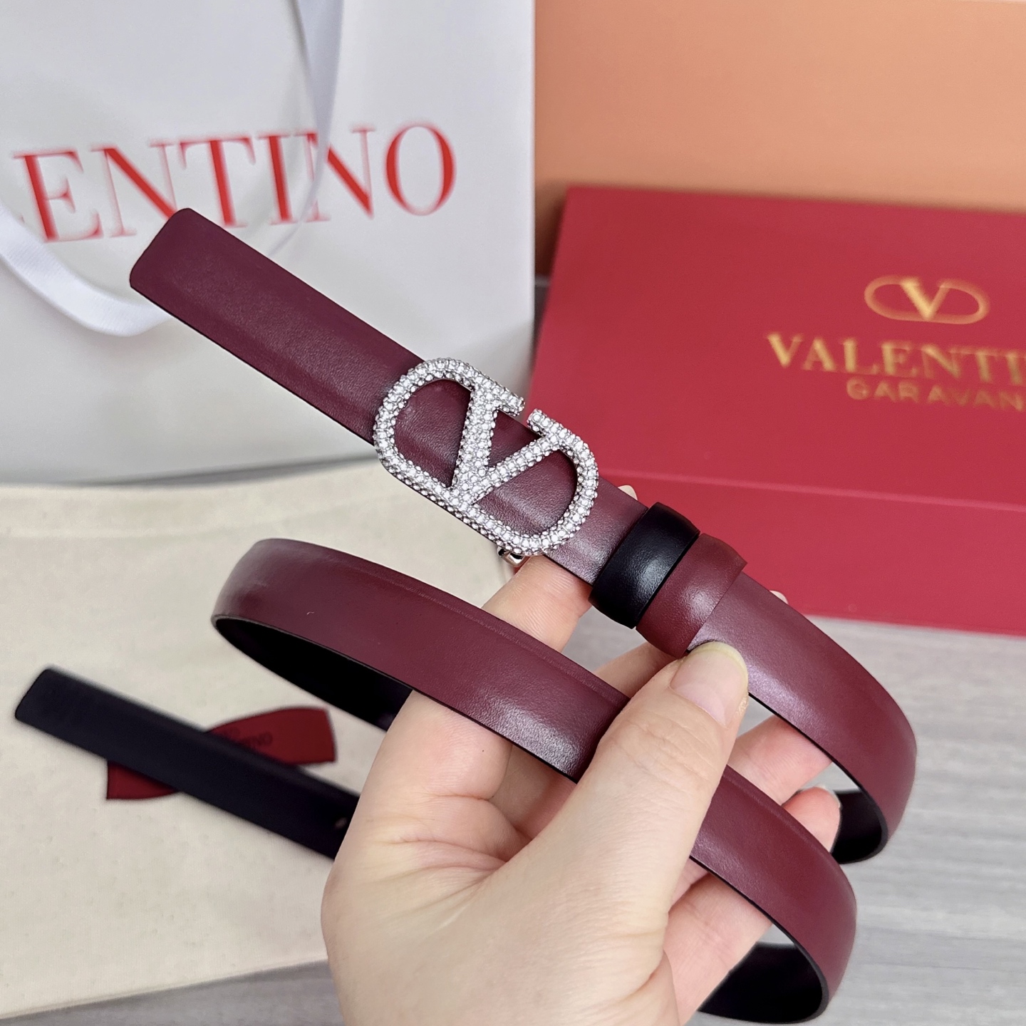 💥💥💥2.0cm华伦天奴腰带，双面头层牛皮，长度：75.80.85.90.95.100欧，铜五金扣原版开