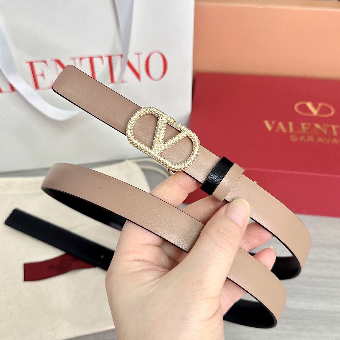 💥💥💥2.0cm华伦天奴腰带，双面头层牛皮，长度：75.80.85.90.95.100欧，铜五金扣原版开