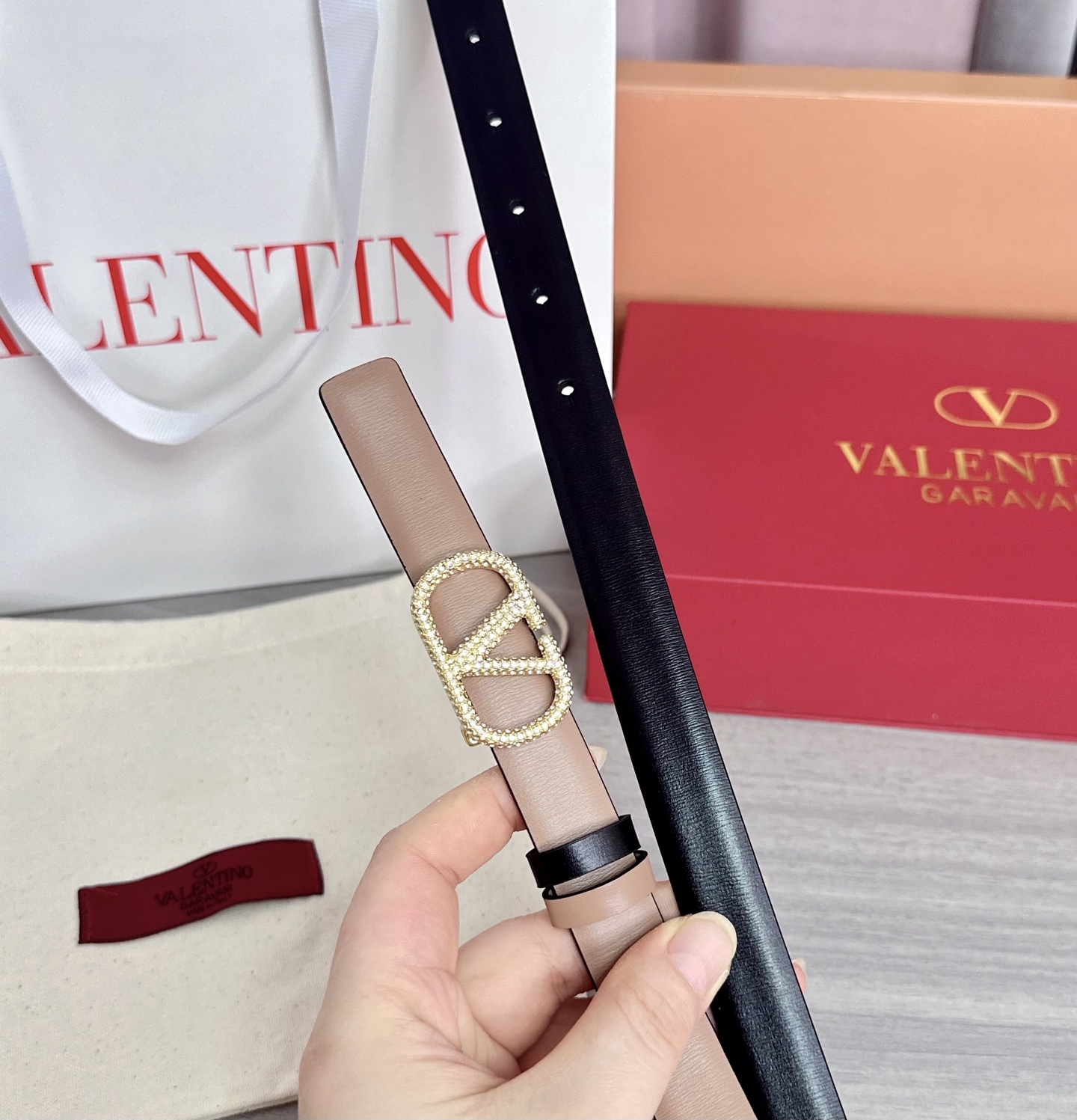 💥💥💥2.0cm华伦天奴腰带，双面头层牛皮，长度：75.80.85.90.95.100欧，铜五金扣原版开