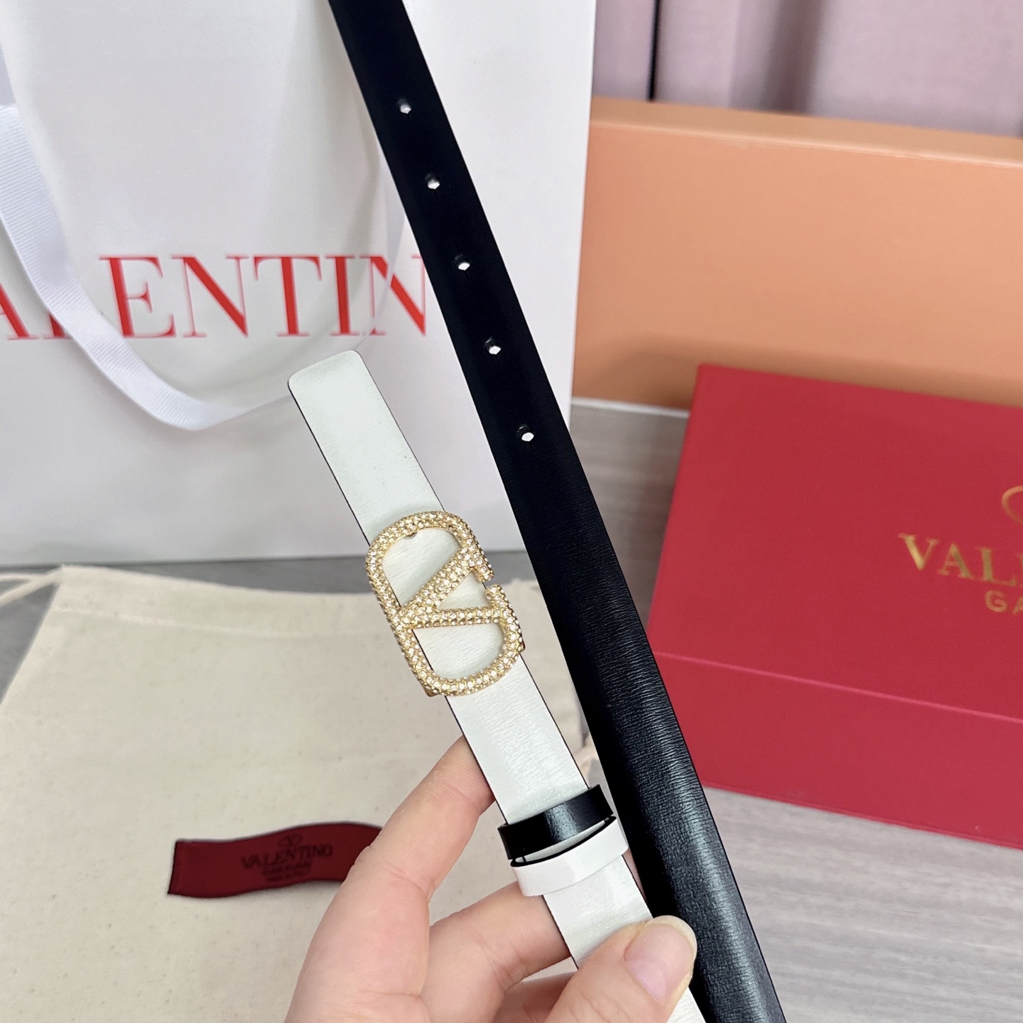 💥💥💥2.0cm华伦天奴腰带，双面头层牛皮，长度：75.80.85.90.95.100欧，铜五金扣原版开