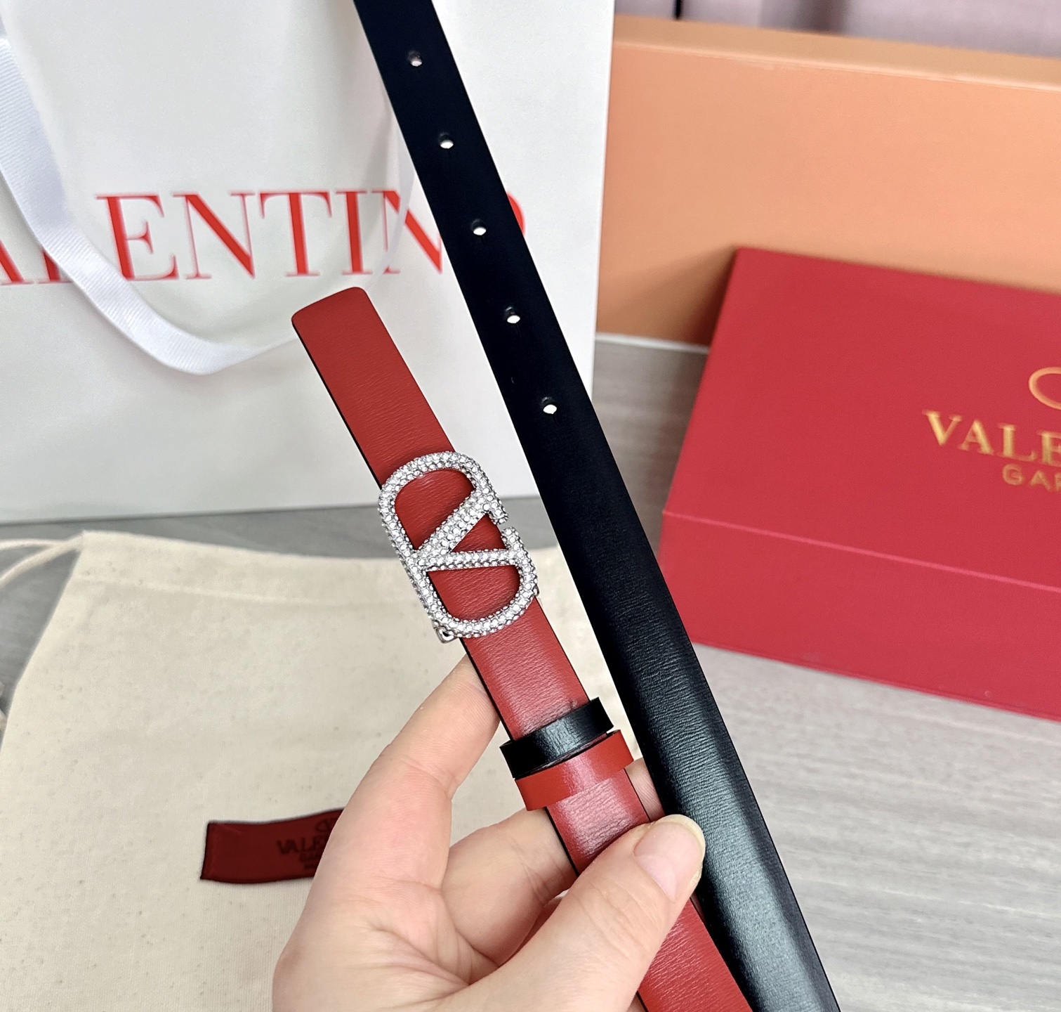 💥💥💥2.0cm华伦天奴腰带，双面头层牛皮，长度：75.80.85.90.95.100欧，铜五金扣原版开