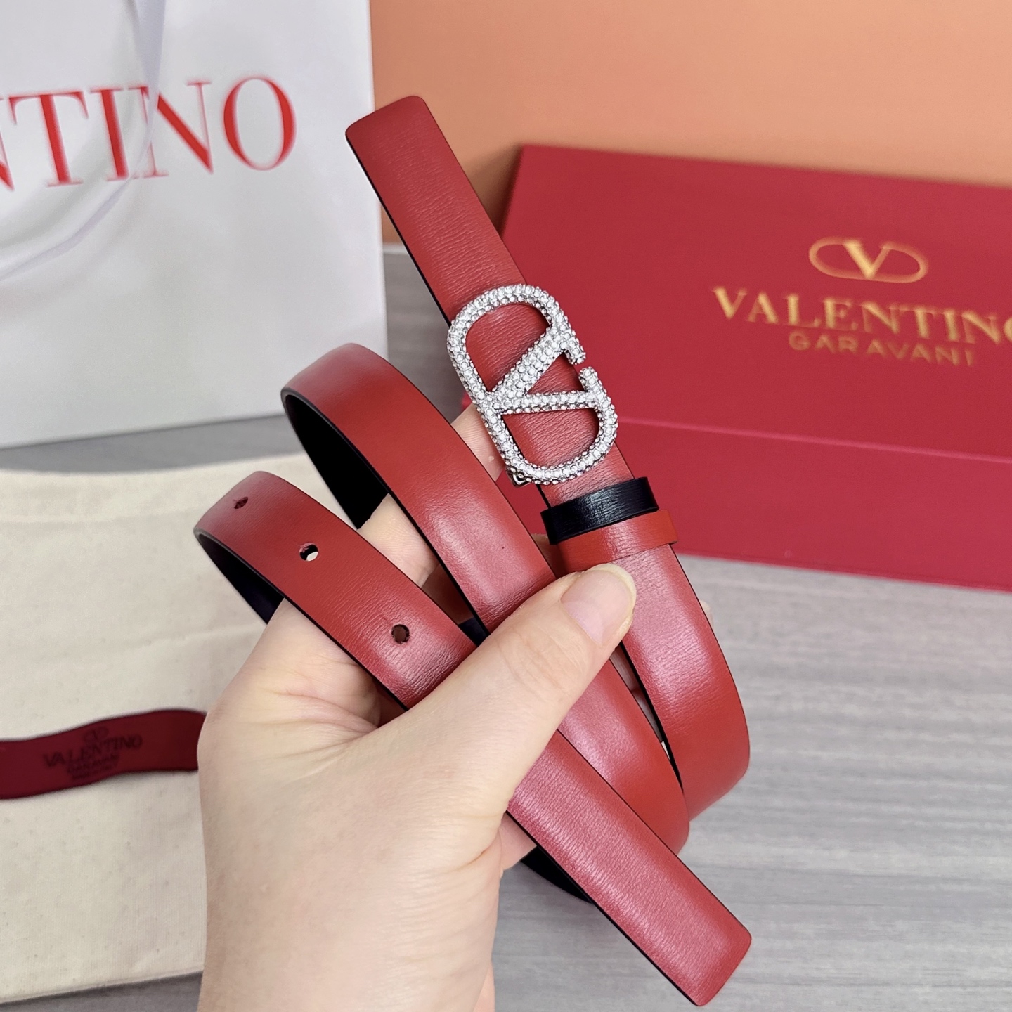 💥💥💥2.0cm华伦天奴腰带，双面头层牛皮，长度：75.80.85.90.95.100欧，铜五金扣原版开