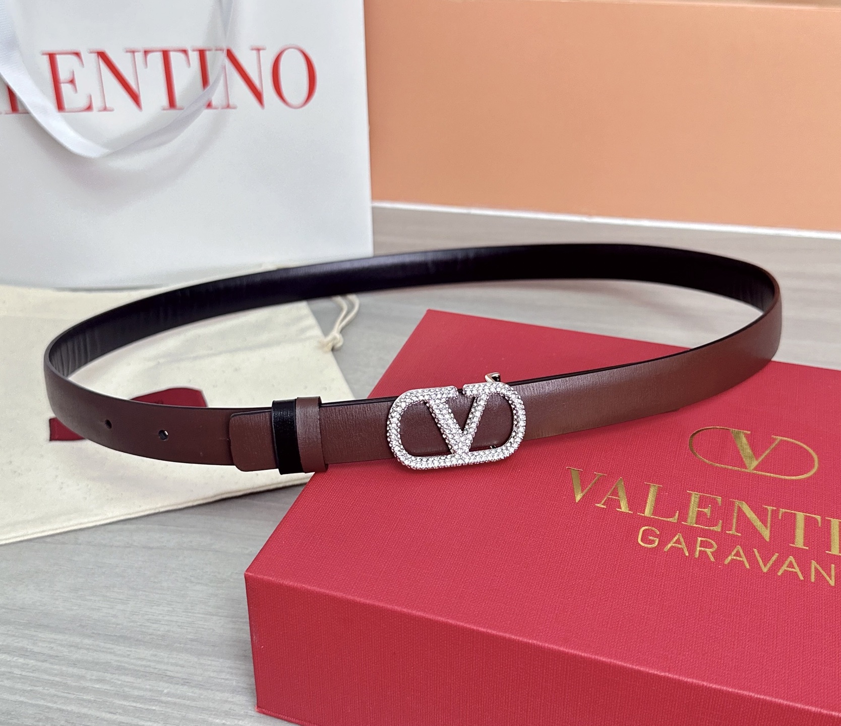 💥💥💥2.0cm华伦天奴腰带，双面头层牛皮，长度：75.80.85.90.95.100欧，铜五金扣原版开