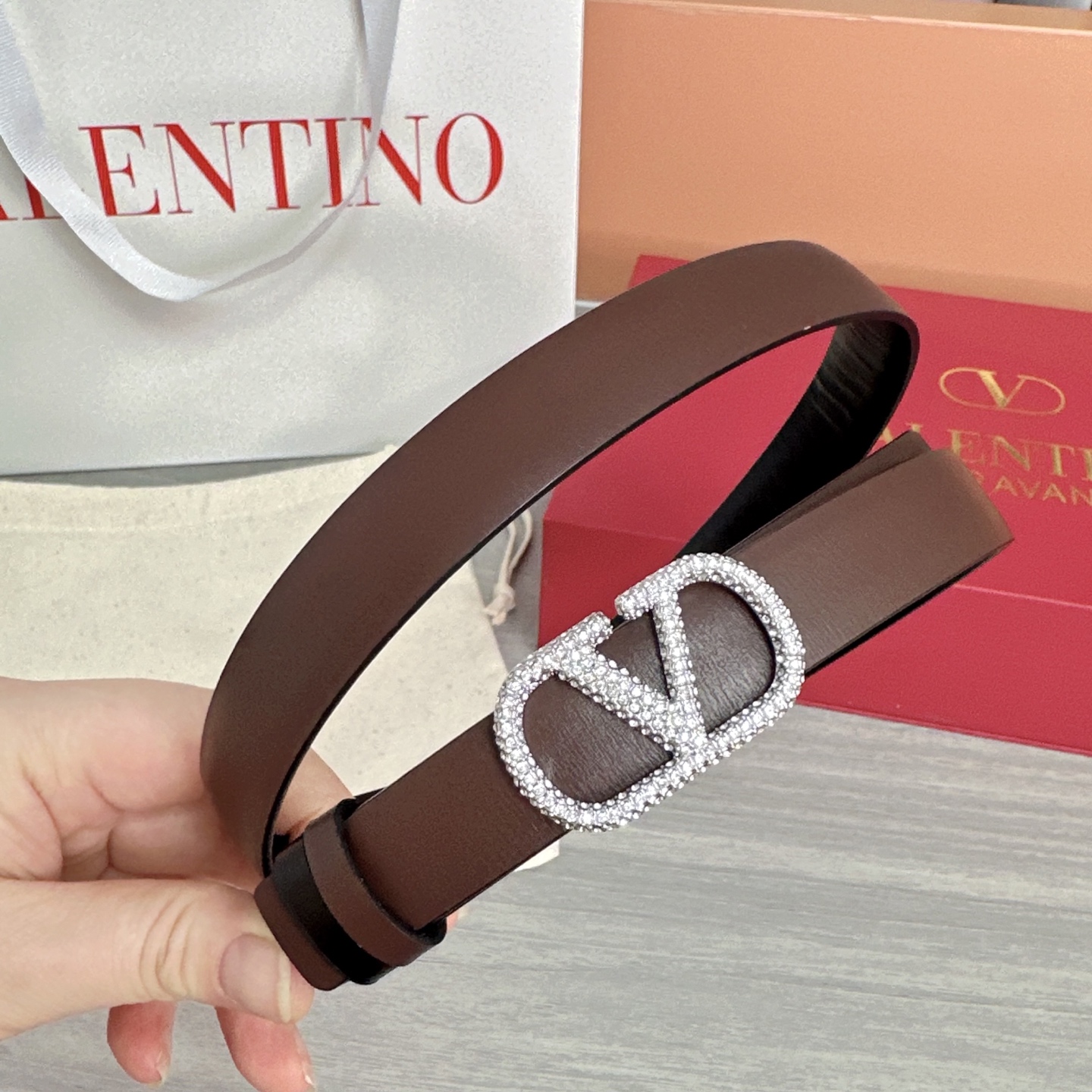 💥💥💥2.0cm华伦天奴腰带，双面头层牛皮，长度：75.80.85.90.95.100欧，铜五金扣原版开