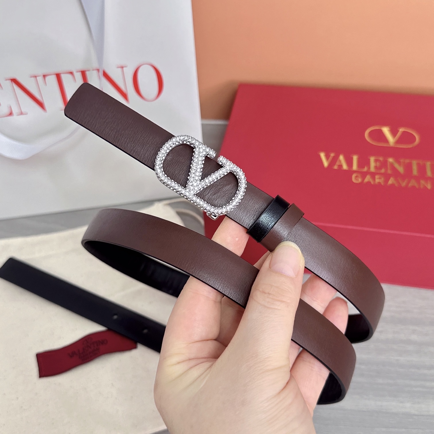 💥💥💥2.0cm华伦天奴腰带，双面头层牛皮，长度：75.80.85.90.95.100欧，铜五金扣原版开