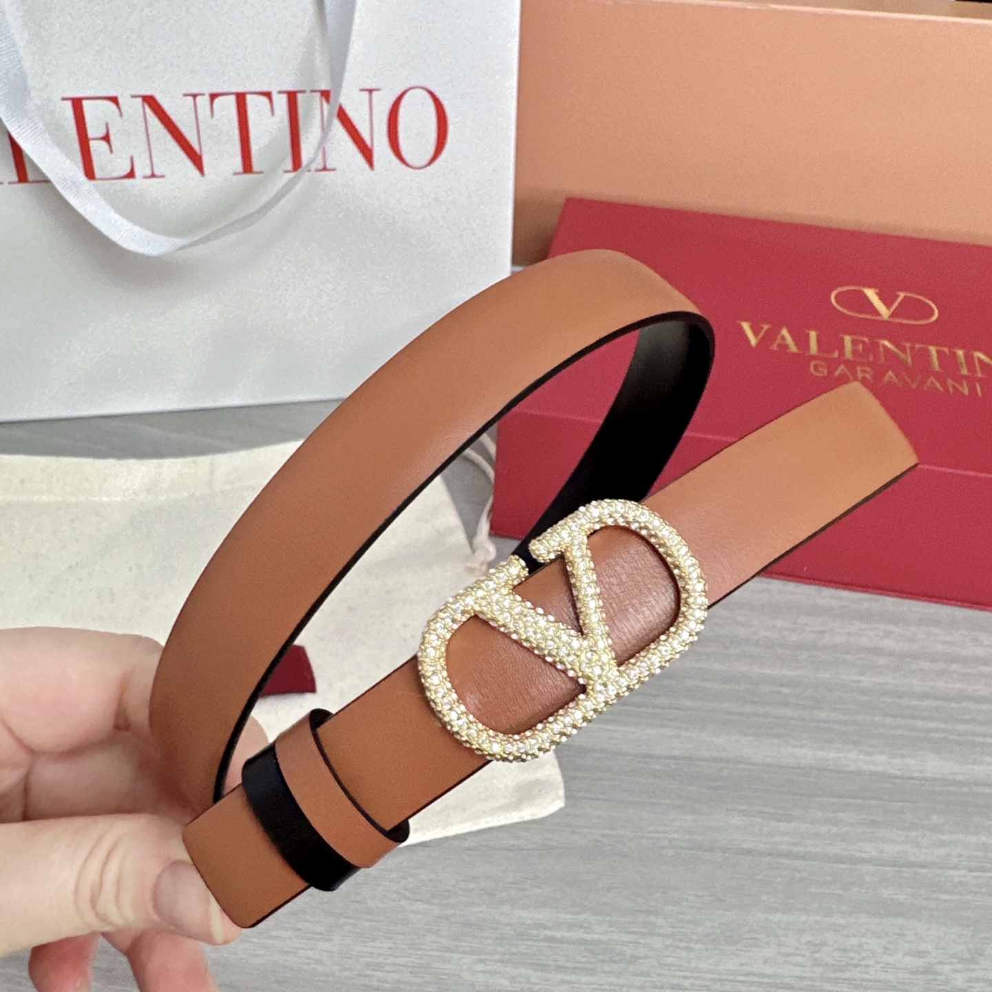 💥💥💥2.0cm华伦天奴腰带，双面头层牛皮，长度：75.80.85.90.95.100欧，铜五金扣原版开