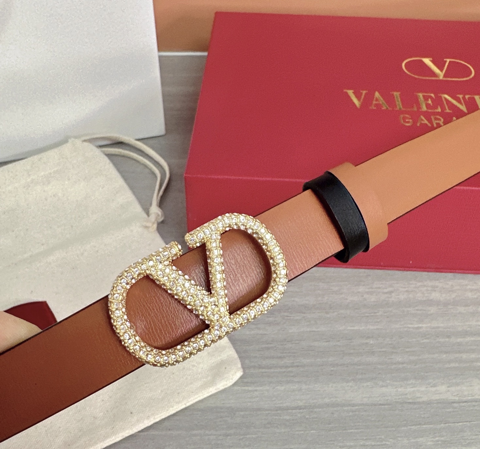 💥💥💥2.0cm华伦天奴腰带，双面头层牛皮，长度：75.80.85.90.95.100欧，铜五金扣原版开