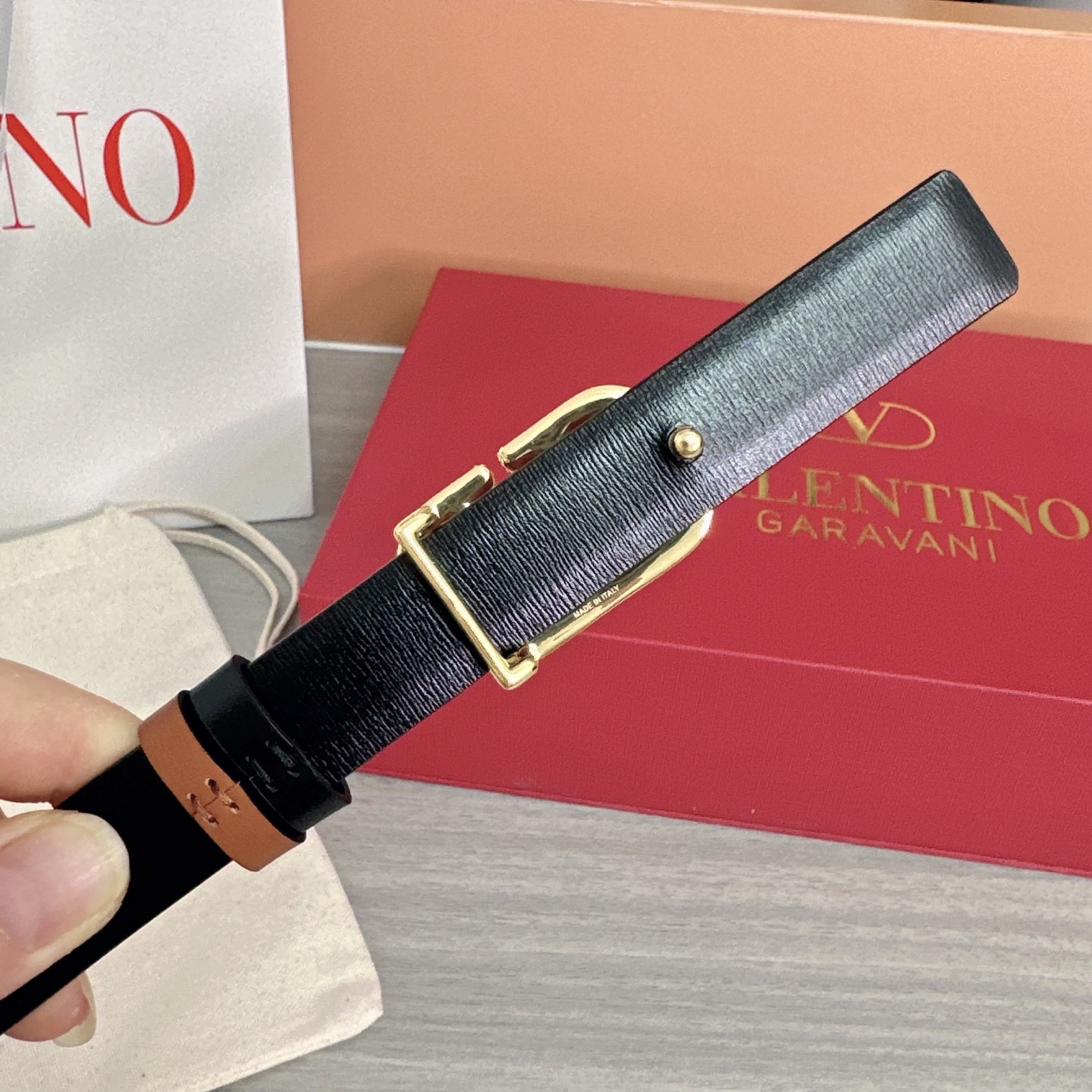 💥💥💥2.0cm华伦天奴腰带，双面头层牛皮，长度：75.80.85.90.95.100欧，铜五金扣原版开