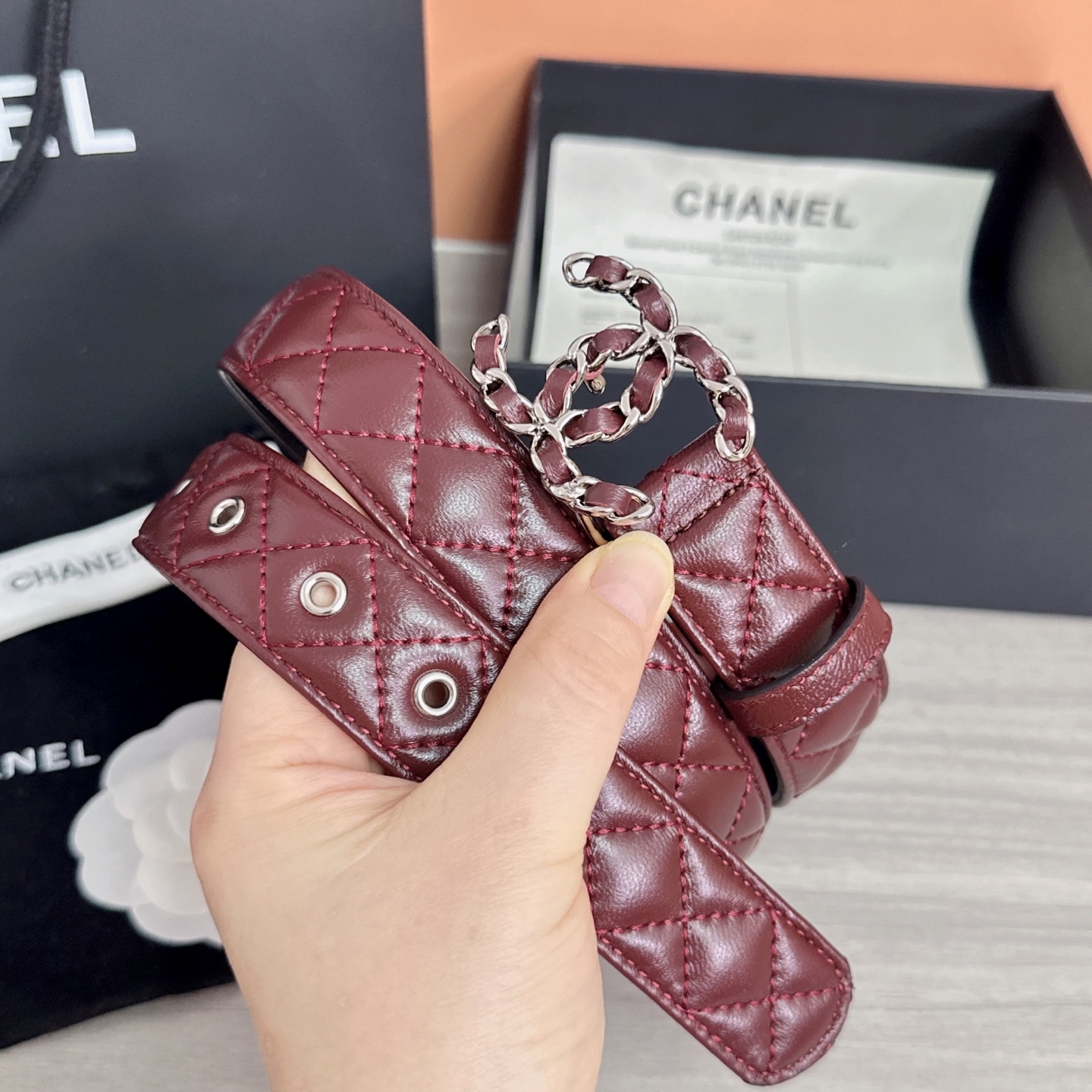 💥💥💥3.0cm香奈儿腰带，羊皮搭配头层牛皮，长度：75.80.85.90.95.100欧，铜五金扣原版