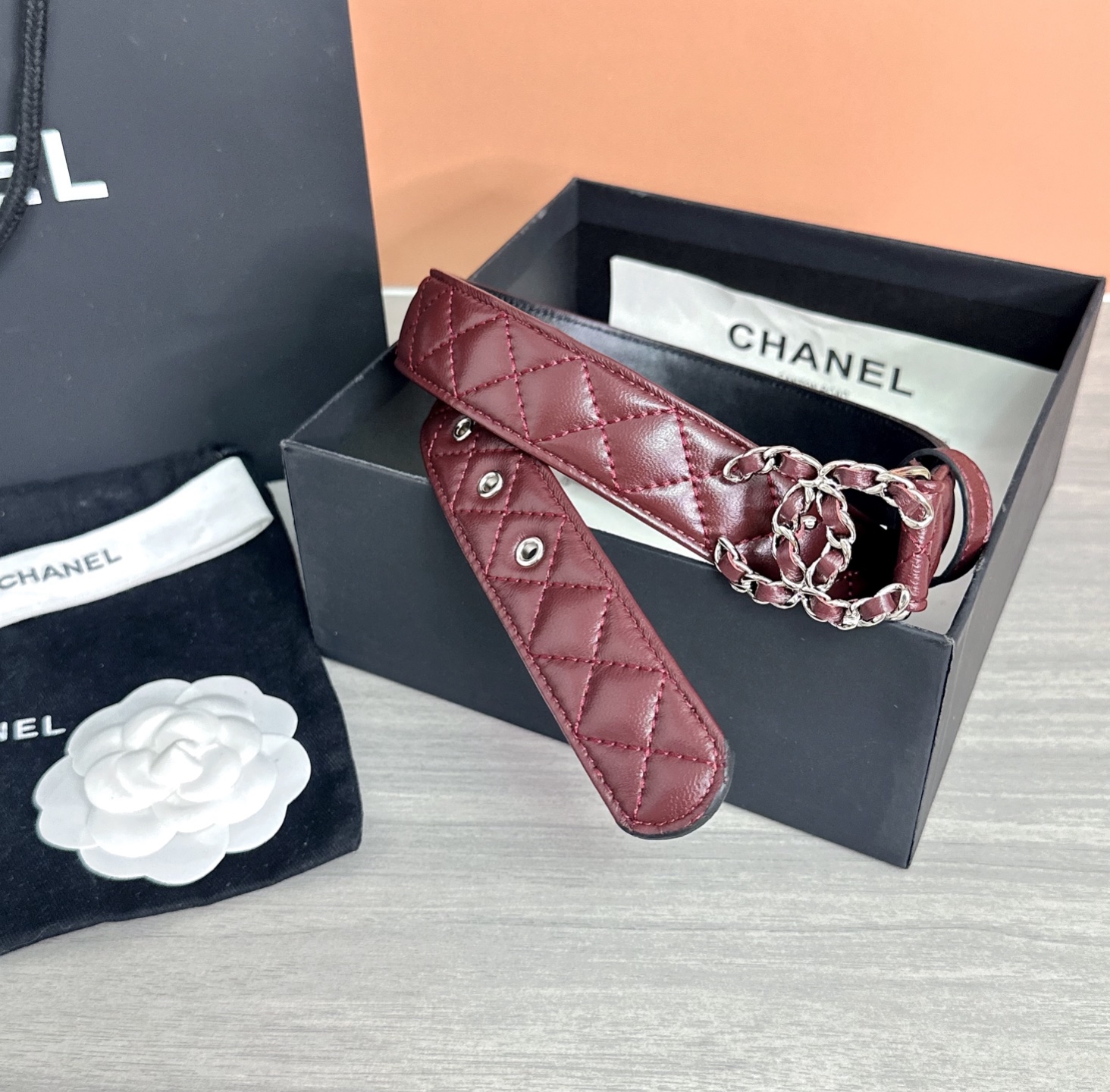 💥💥💥3.0cm香奈儿腰带，羊皮搭配头层牛皮，长度：75.80.85.90.95.100欧，铜五金扣原版