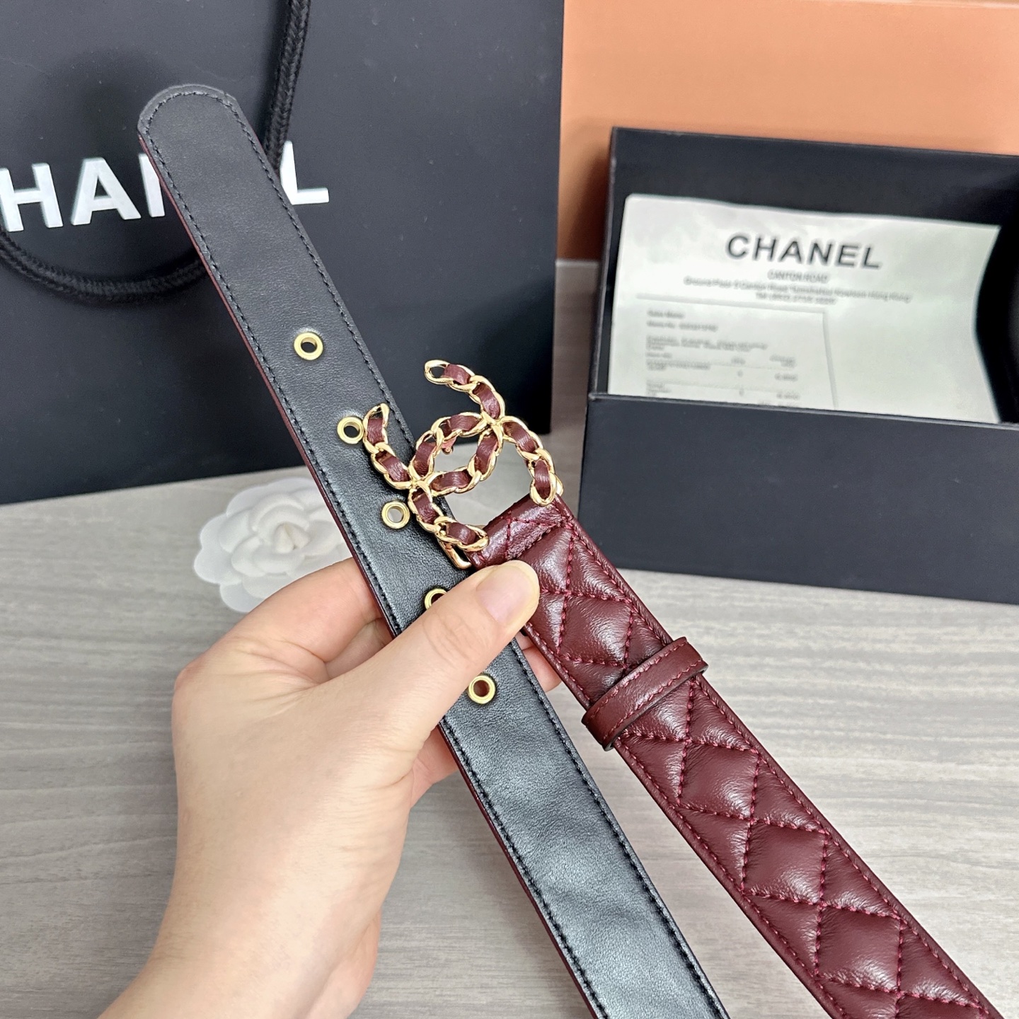 💥💥💥3.0cm香奈儿腰带，羊皮搭配头层牛皮，长度：75.80.85.90.95.100欧，铜五金扣原版