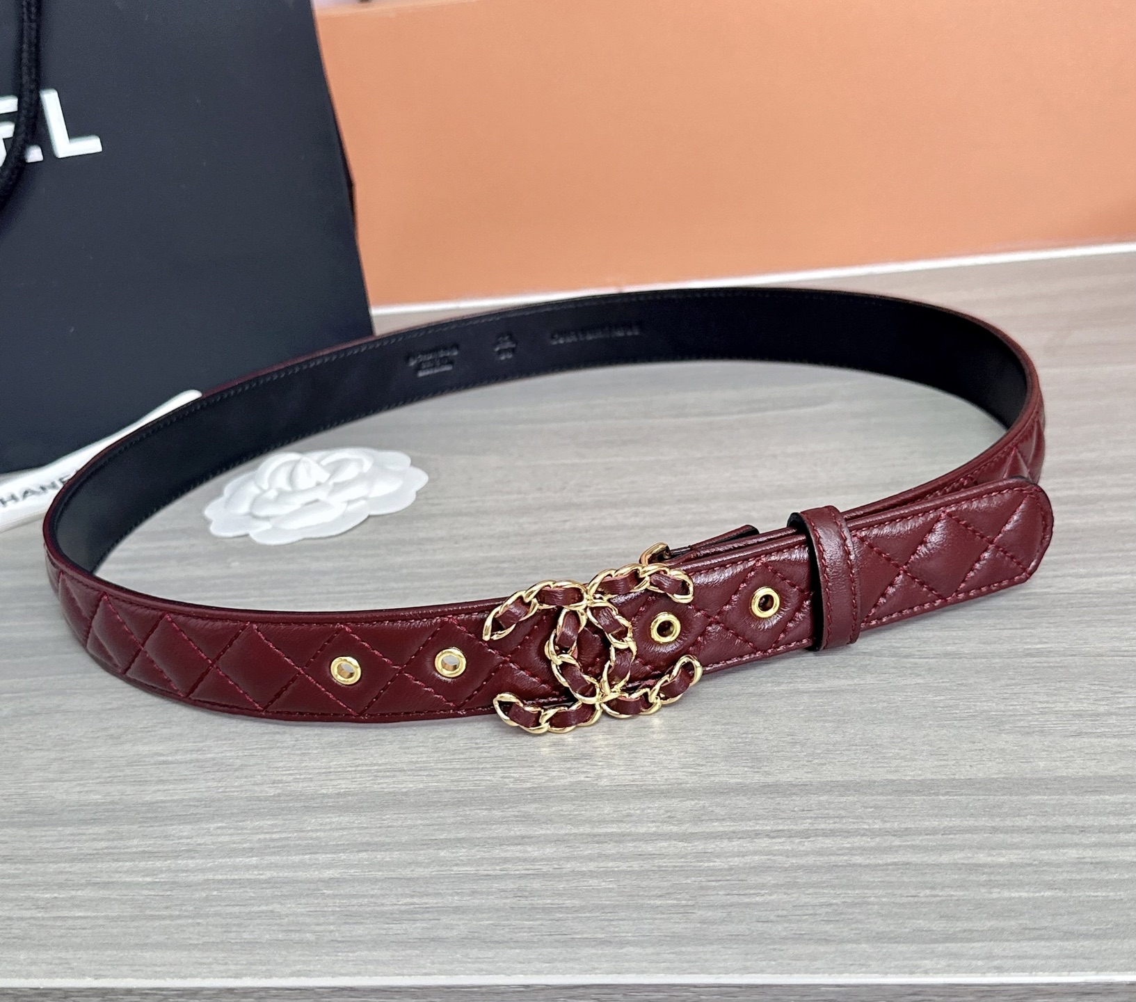 💥💥💥3.0cm香奈儿腰带，羊皮搭配头层牛皮，长度：75.80.85.90.95.100欧，铜五金扣原版