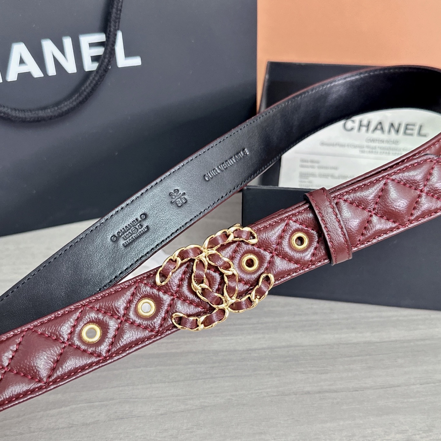 💥💥💥3.0cm香奈儿腰带，羊皮搭配头层牛皮，长度：75.80.85.90.95.100欧，铜五金扣原版