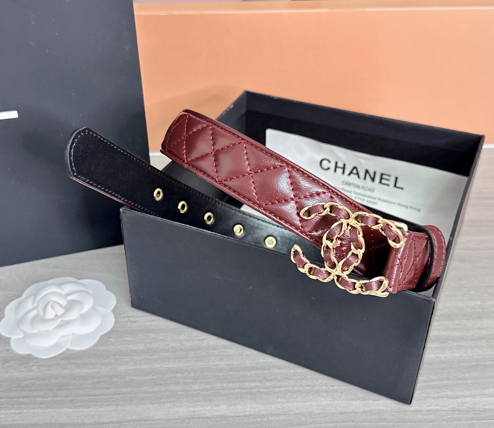 💥💥💥3.0cm香奈儿腰带，羊皮搭配头层牛皮，长度：75.80.85.90.95.100欧，铜五金扣原版