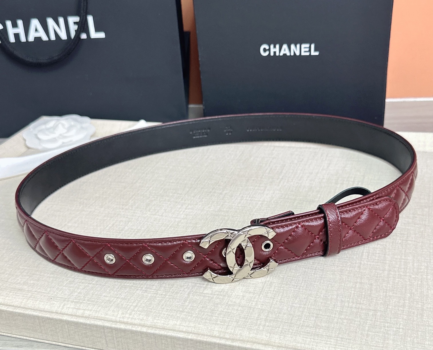 💥💥💥3.0cm香奈儿腰带，羊皮搭配头层牛皮，长度：75.80.85.90.95.100欧，铜五金扣原版