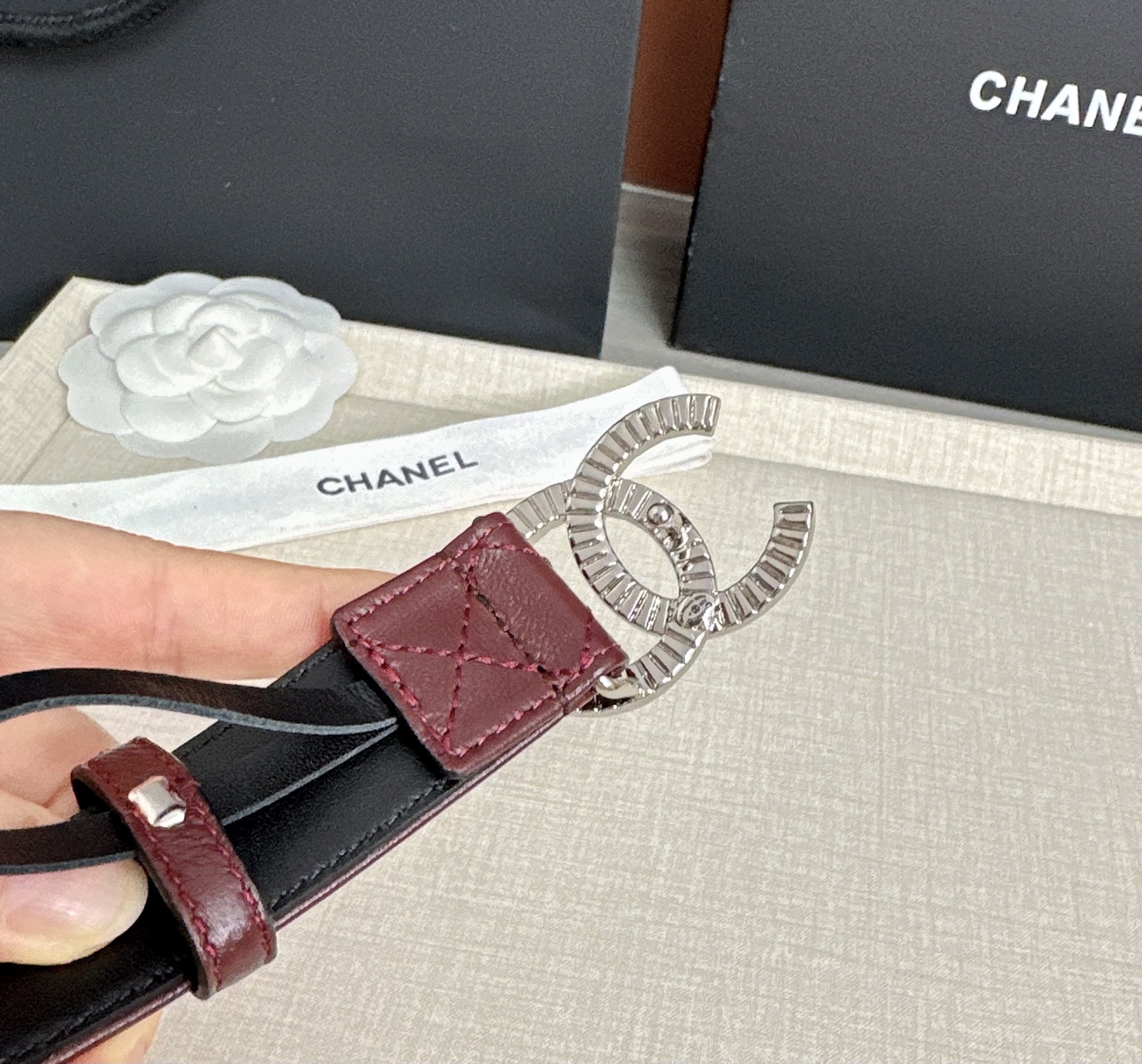 💥💥💥3.0cm香奈儿腰带，羊皮搭配头层牛皮，长度：75.80.85.90.95.100欧，铜五金扣原版