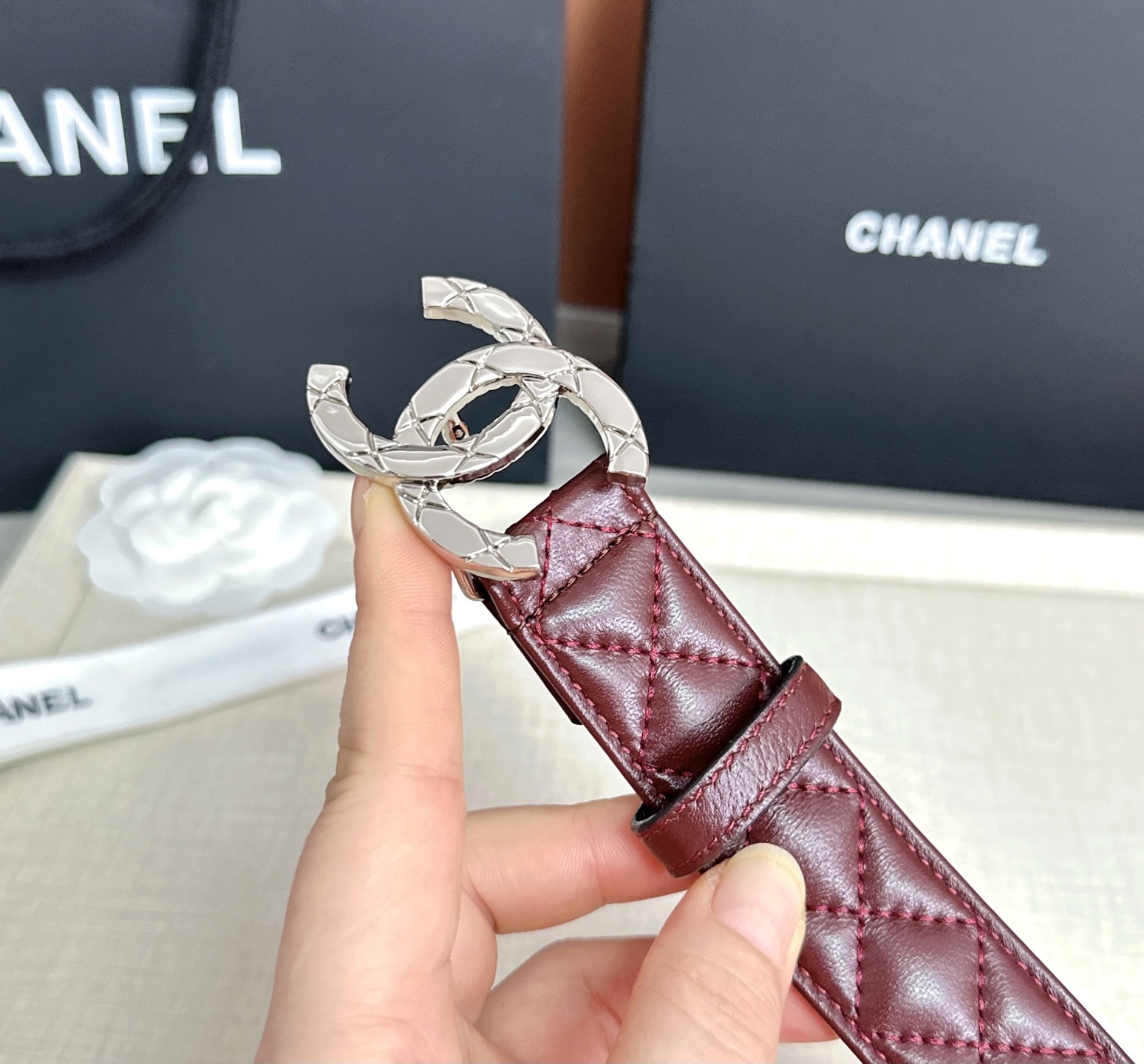 💥💥💥3.0cm香奈儿腰带，羊皮搭配头层牛皮，长度：75.80.85.90.95.100欧，铜五金扣原版