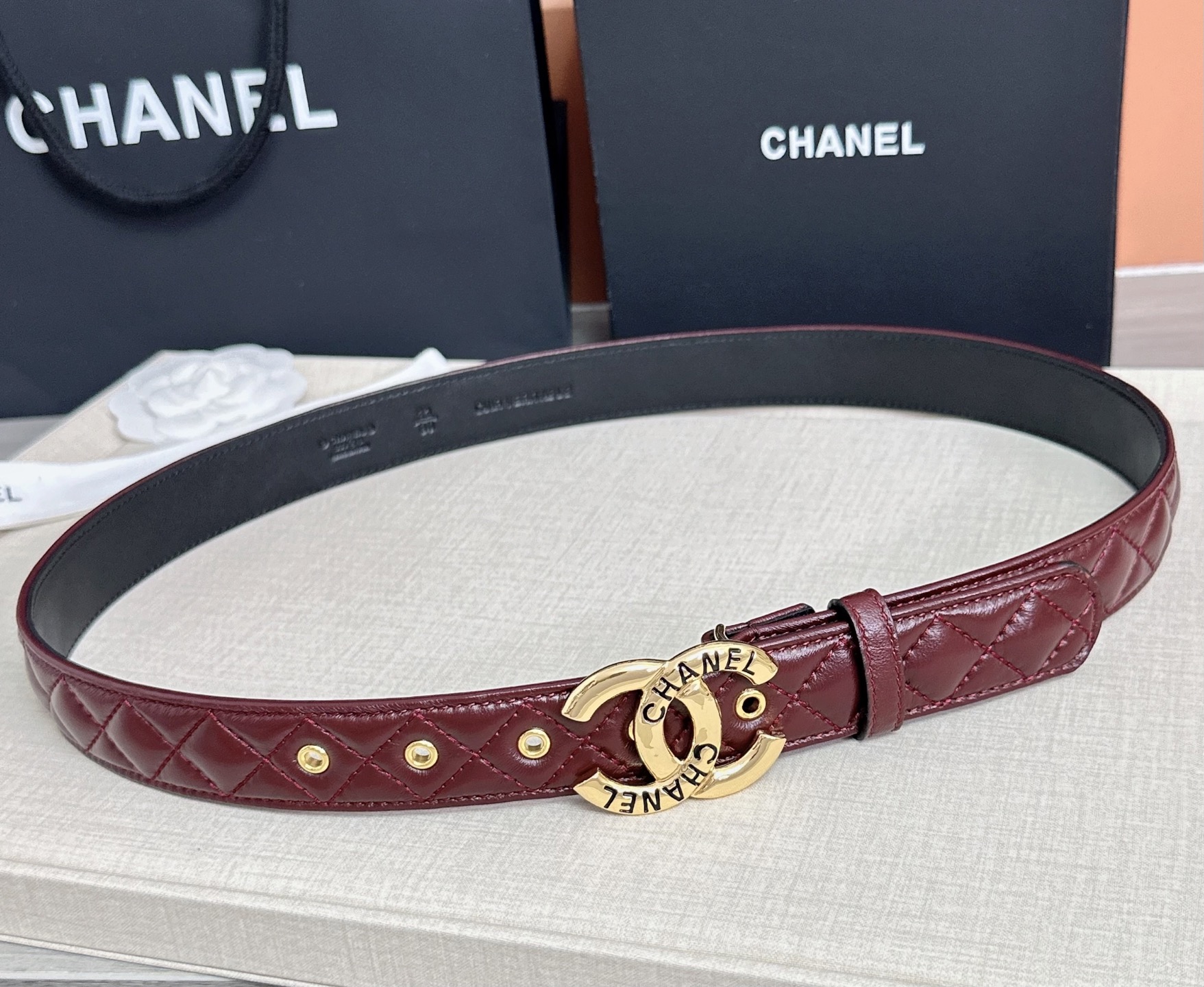 💥💥💥3.0cm香奈儿腰带，羊皮搭配头层牛皮，长度：75.80.85.90.95.100欧，铜五金扣原版