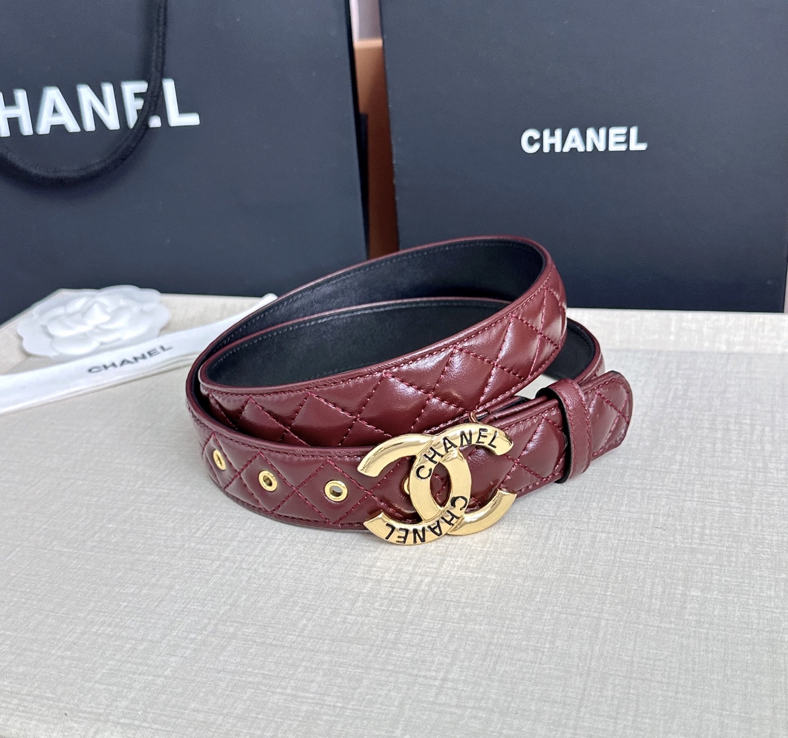 💥💥💥3.0cm香奈儿腰带，羊皮搭配头层牛皮，长度：75.80.85.90.95.100欧，铜五金扣原版