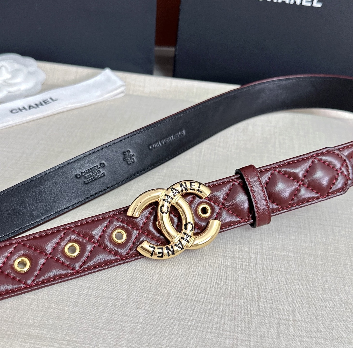 💥💥💥3.0cm香奈儿腰带，羊皮搭配头层牛皮，长度：75.80.85.90.95.100欧，铜五金扣原版