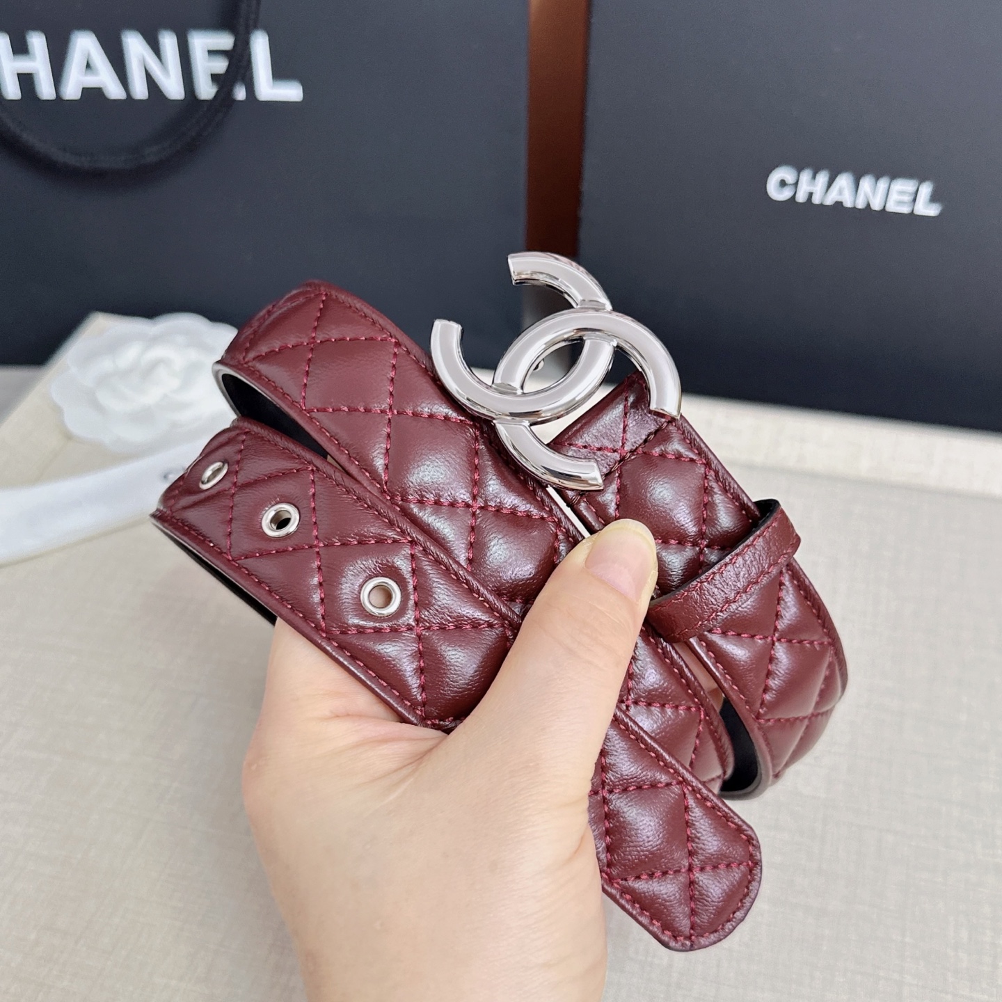 💥💥💥3.0cm香奈儿腰带，羊皮搭配头层牛皮，长度：75.80.85.90.95.100欧，铜五金扣原版