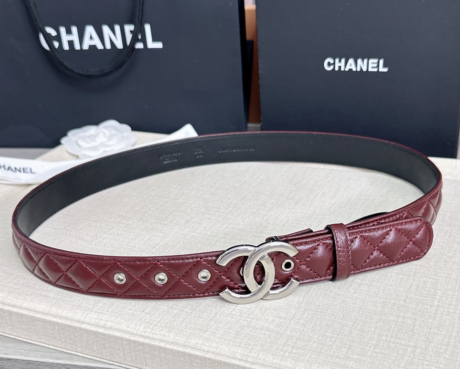 💥💥💥3.0cm香奈儿腰带，羊皮搭配头层牛皮，长度：75.80.85.90.95.100欧，铜五金扣原版