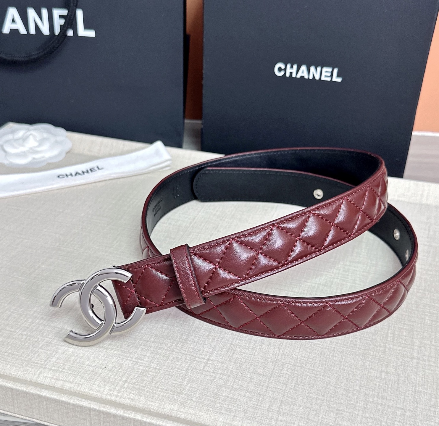 💥💥💥3.0cm香奈儿腰带，羊皮搭配头层牛皮，长度：75.80.85.90.95.100欧，铜五金扣原版