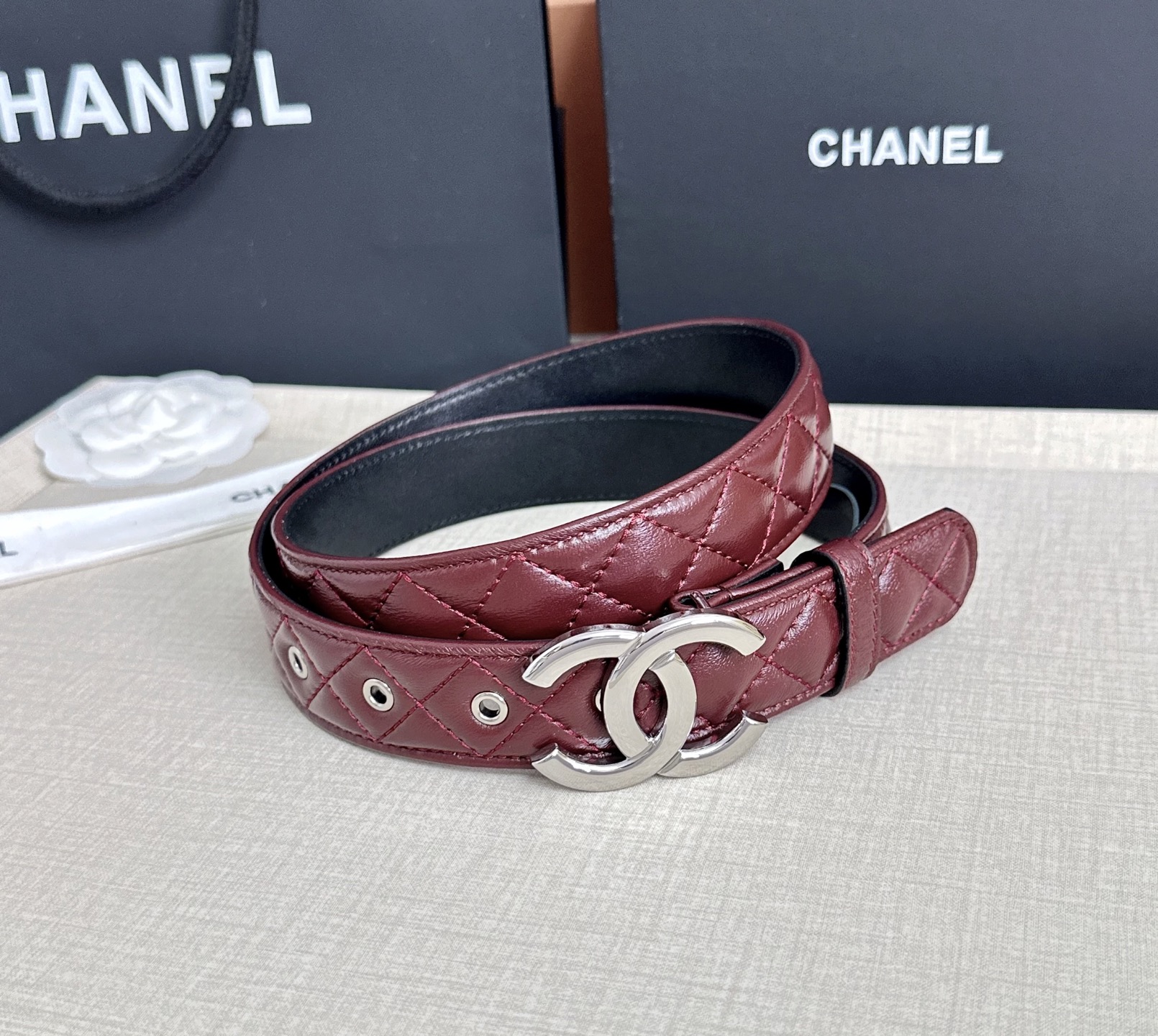 💥💥💥3.0cm香奈儿腰带，羊皮搭配头层牛皮，长度：75.80.85.90.95.100欧，铜五金扣原版