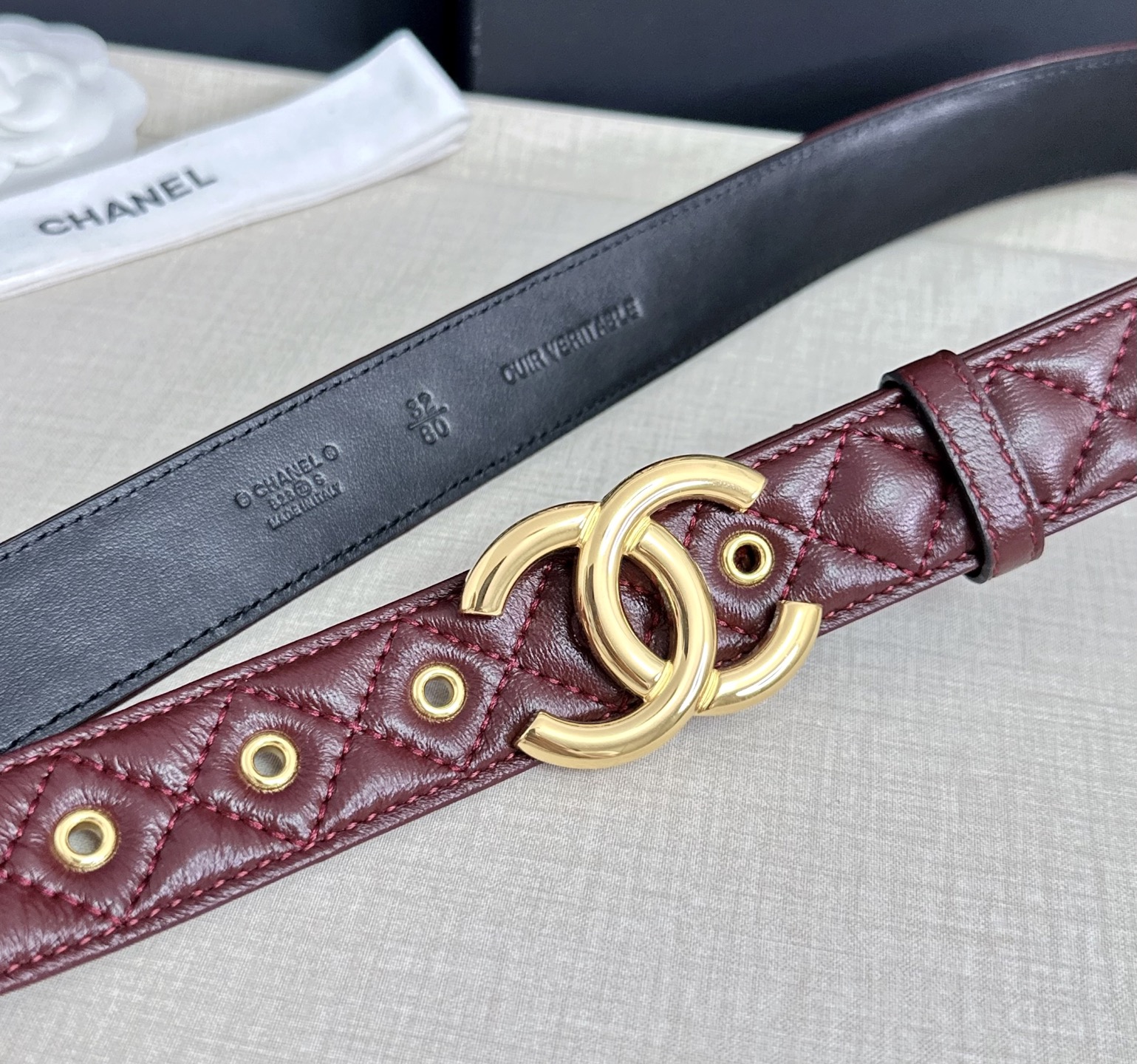 💥💥💥3.0cm香奈儿腰带，羊皮搭配头层牛皮，长度：75.80.85.90.95.100欧，铜五金扣原版