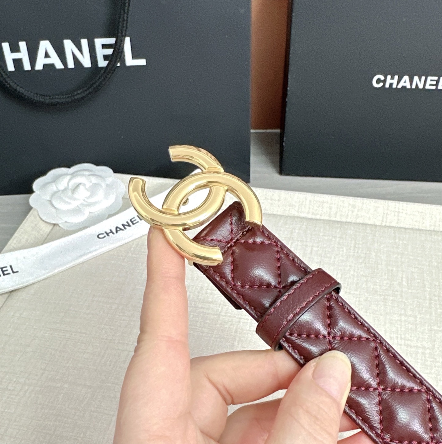 💥💥💥3.0cm香奈儿腰带，羊皮搭配头层牛皮，长度：75.80.85.90.95.100欧，铜五金扣原版