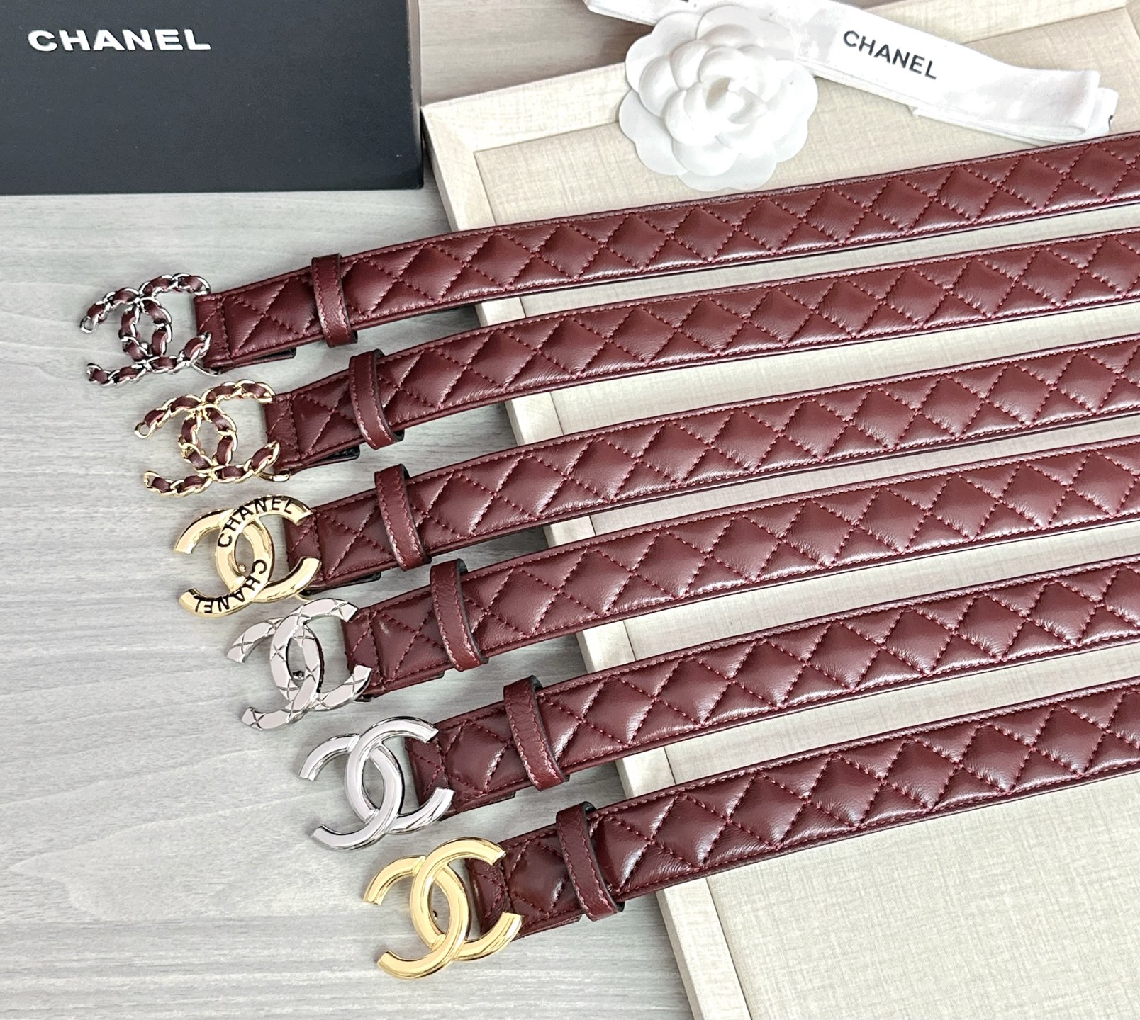 💥💥💥3.0cm香奈儿腰带，羊皮搭配头层牛皮，长度：75.80.85.90.95.100欧，铜五金扣原版